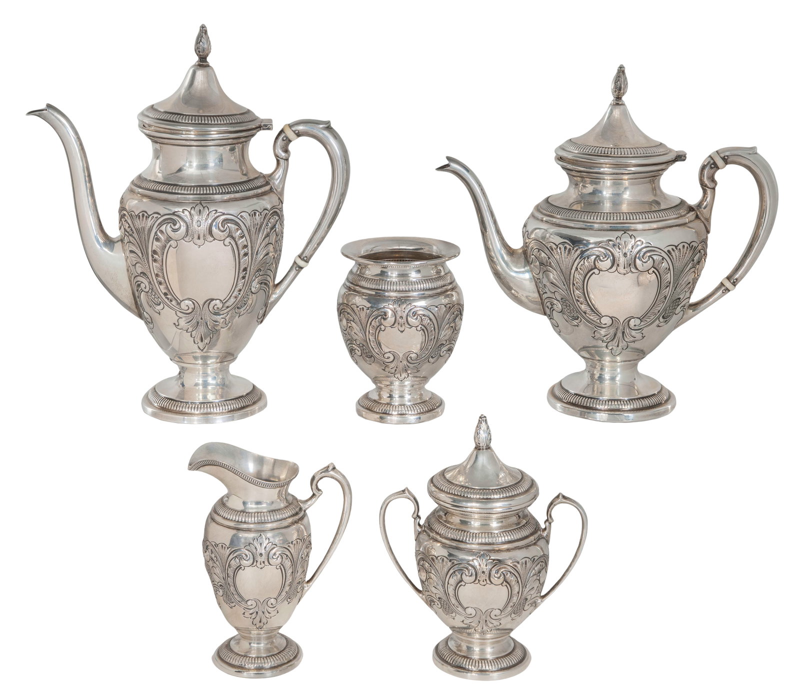 Ellmore Silver Co. Victoria Sterling Silver Tea and Coffee Service (1 of 2)