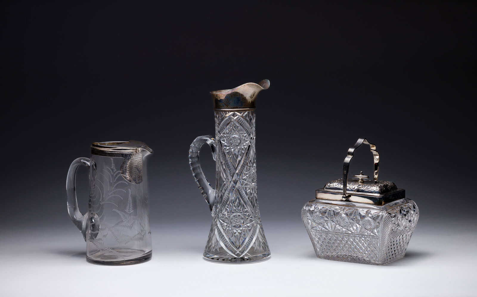 Victorian Sterling Silver Mounted Tableware Assortment (1 of 6)