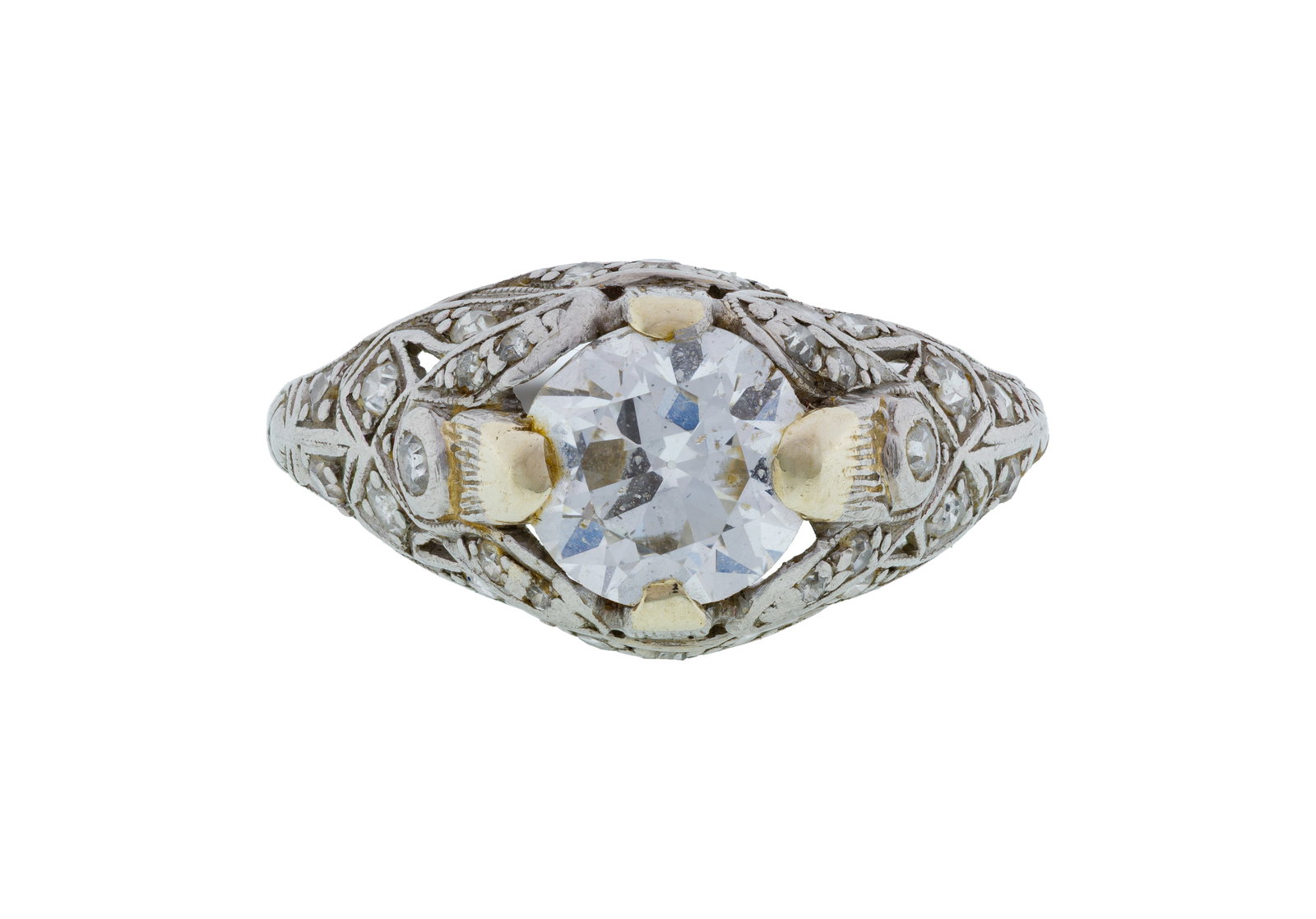 Platinum and Diamond Ring - 3