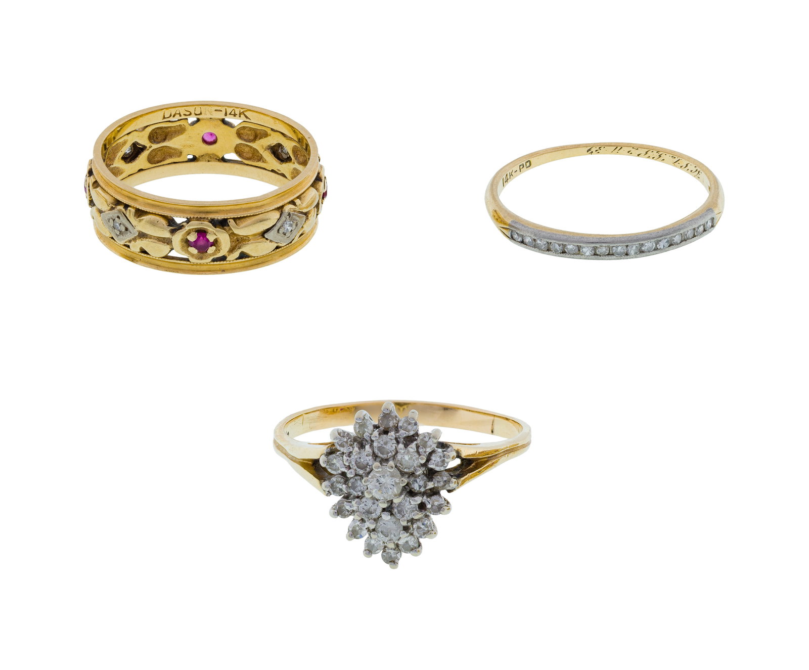14k Yellow Gold and Diamond Ring Assortment (1 of 2)