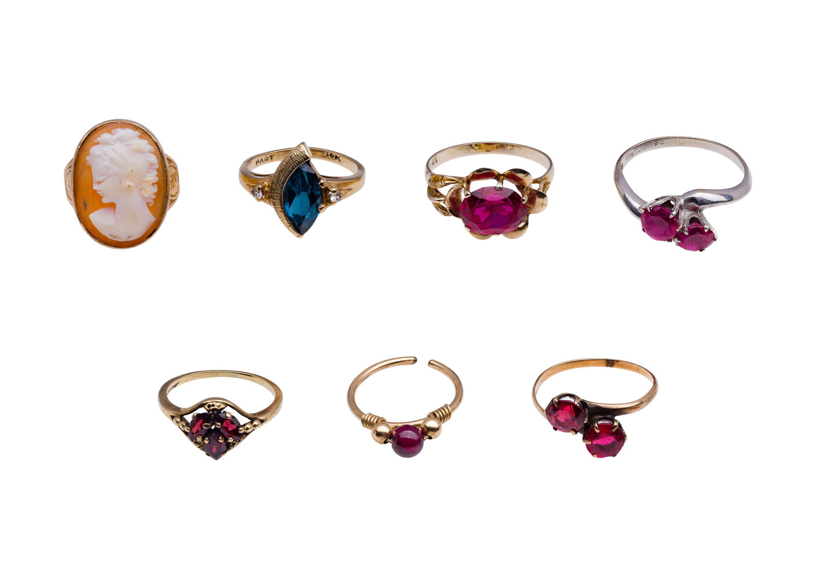 10k Gold and Gemstone Ring Assortment (1 of 2)