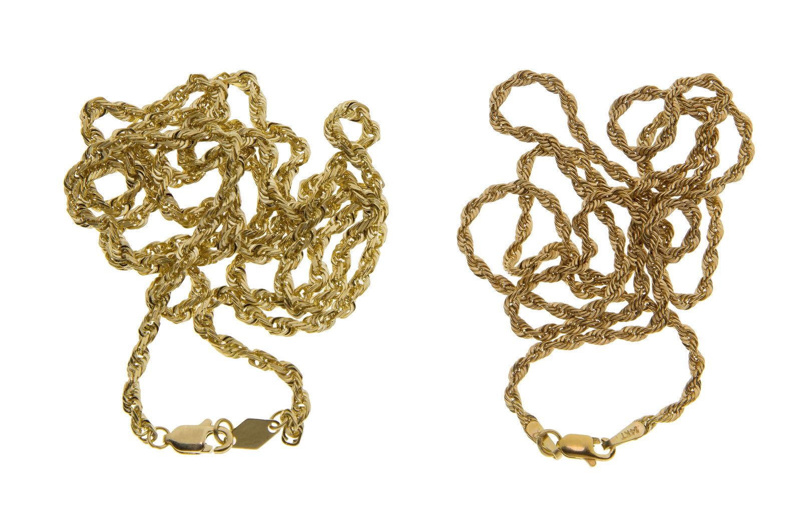 14k Yellow Gold Twisted Rope Necklaces (1 of 2)