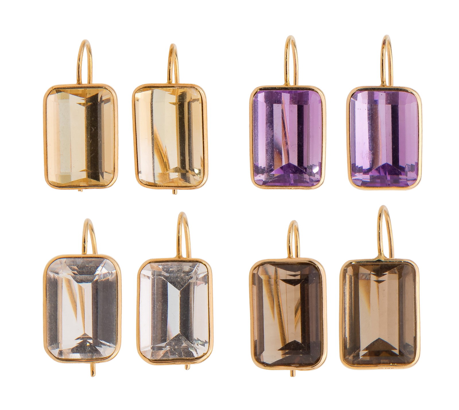 14k Yellow Gold and Gemstone Pierced Earring Assortment (1 of 1)