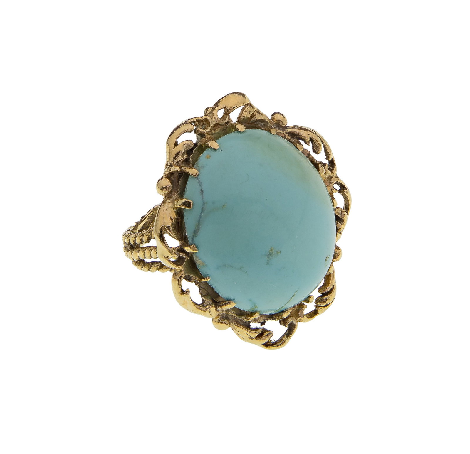 14k Yellow Gold and Turquoise Ring (1 of 2)