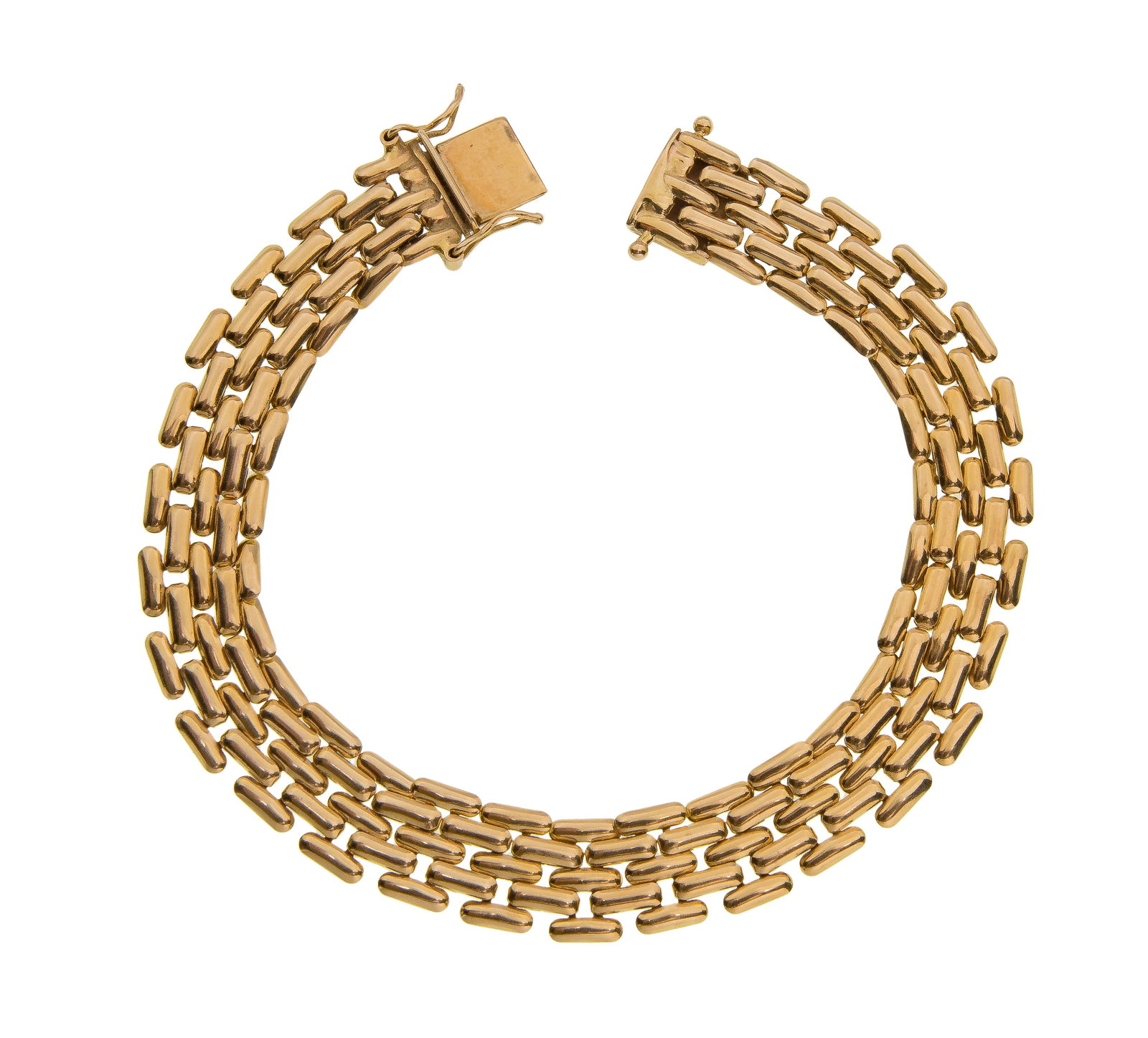 14k Yellow Gold Panther Link Bracelet (1 of 3)