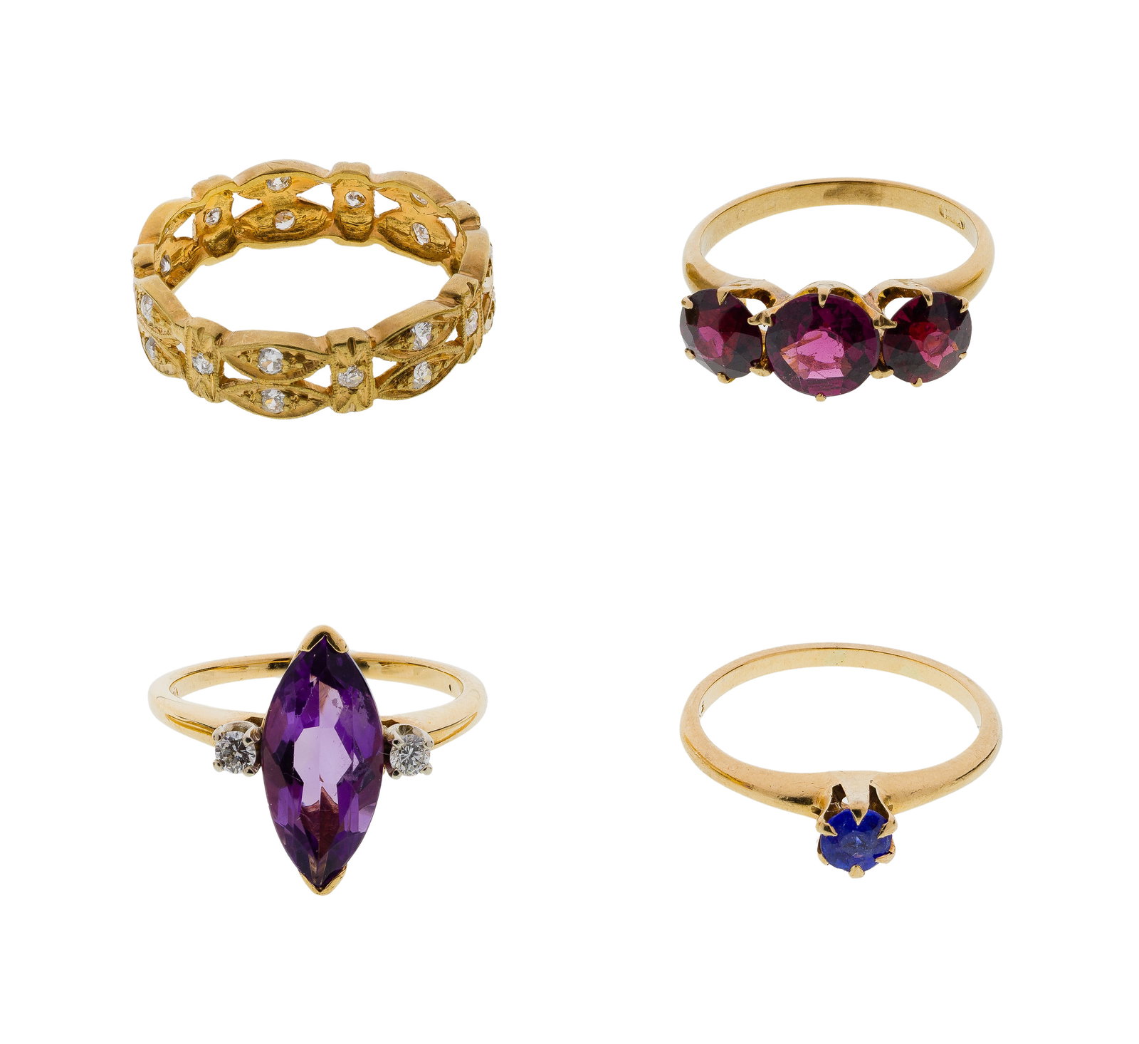14k Yellow Gold and Gemstone Ring Assortment (1 of 2)