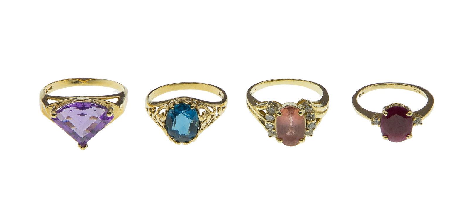 14k Yellow Gold and Gemstone Ring Assortment (1 of 2)