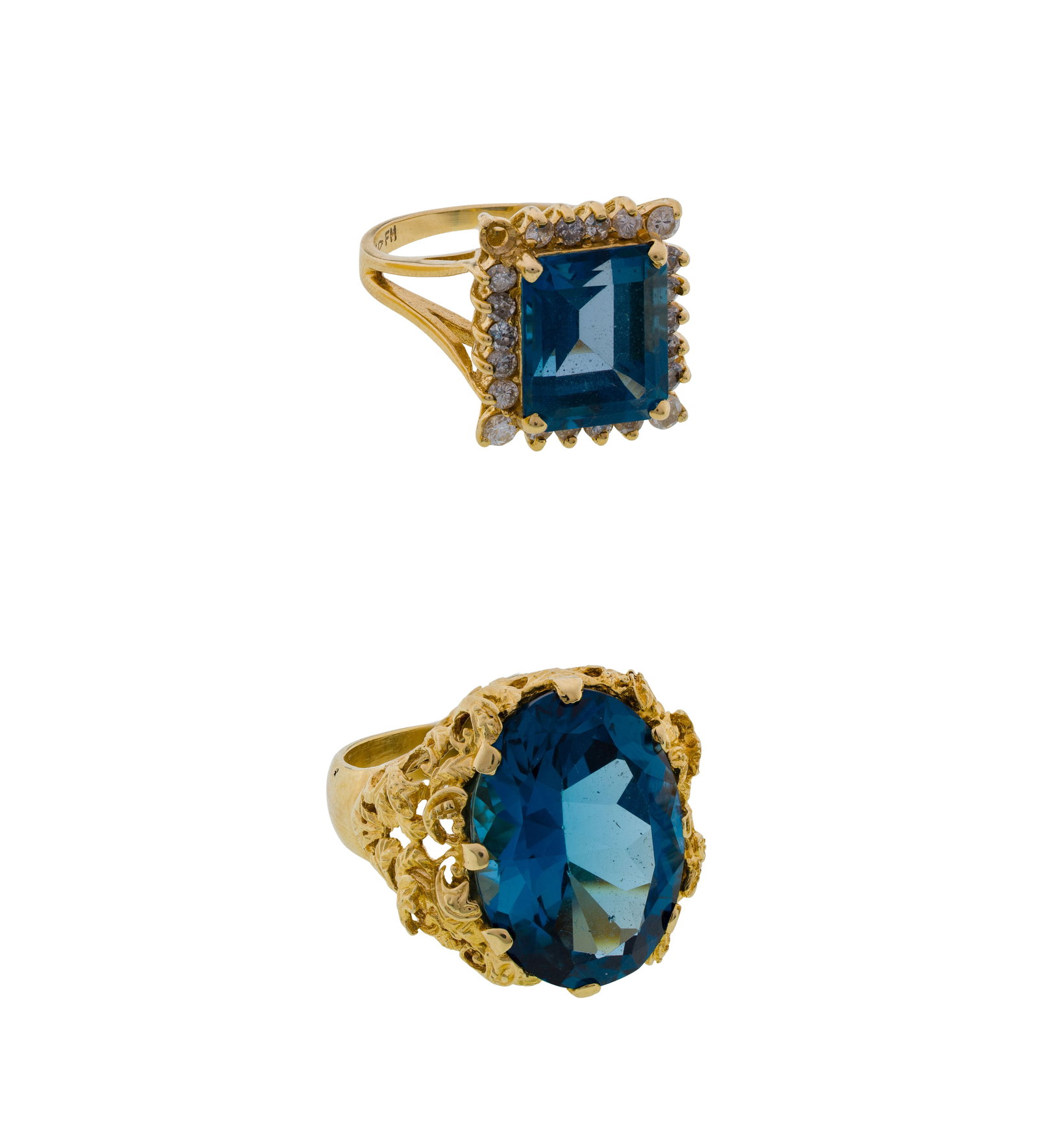14k Yellow Gold and Gemstone Cocktail Rings (1 of 3)