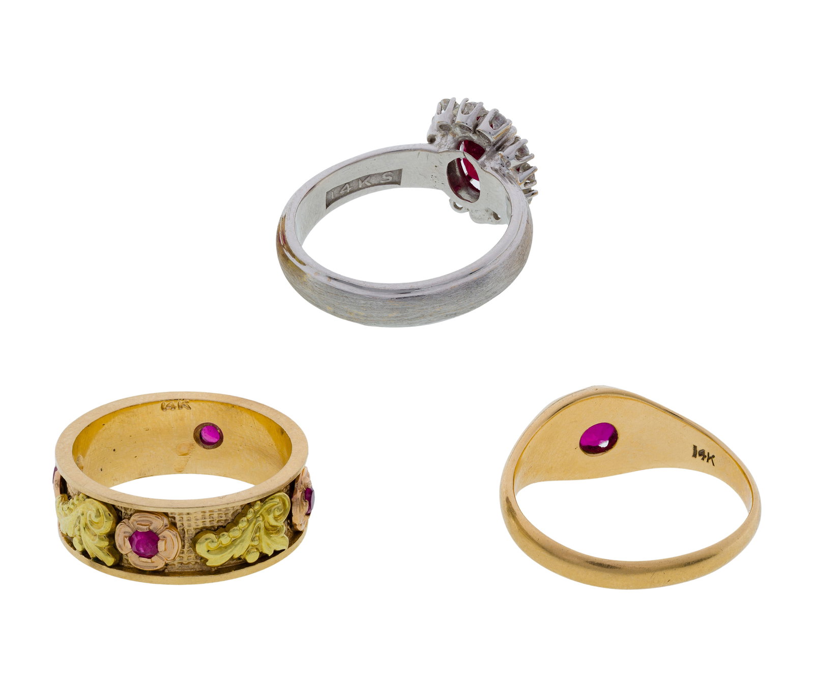 14k Gold and Ruby Ring Assortment - 2