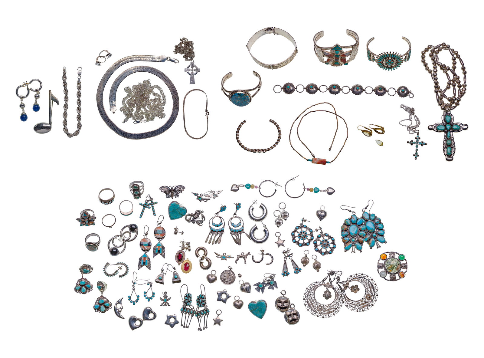 Sterling and European (830 / 800) Silver Jewelry Assortment (1 of 1)