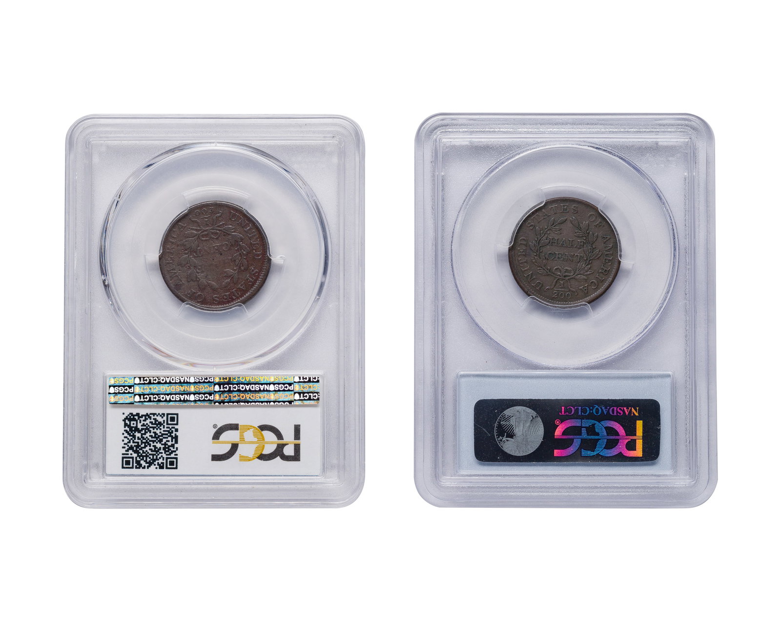 1/2c Draped Bust Coins - 2