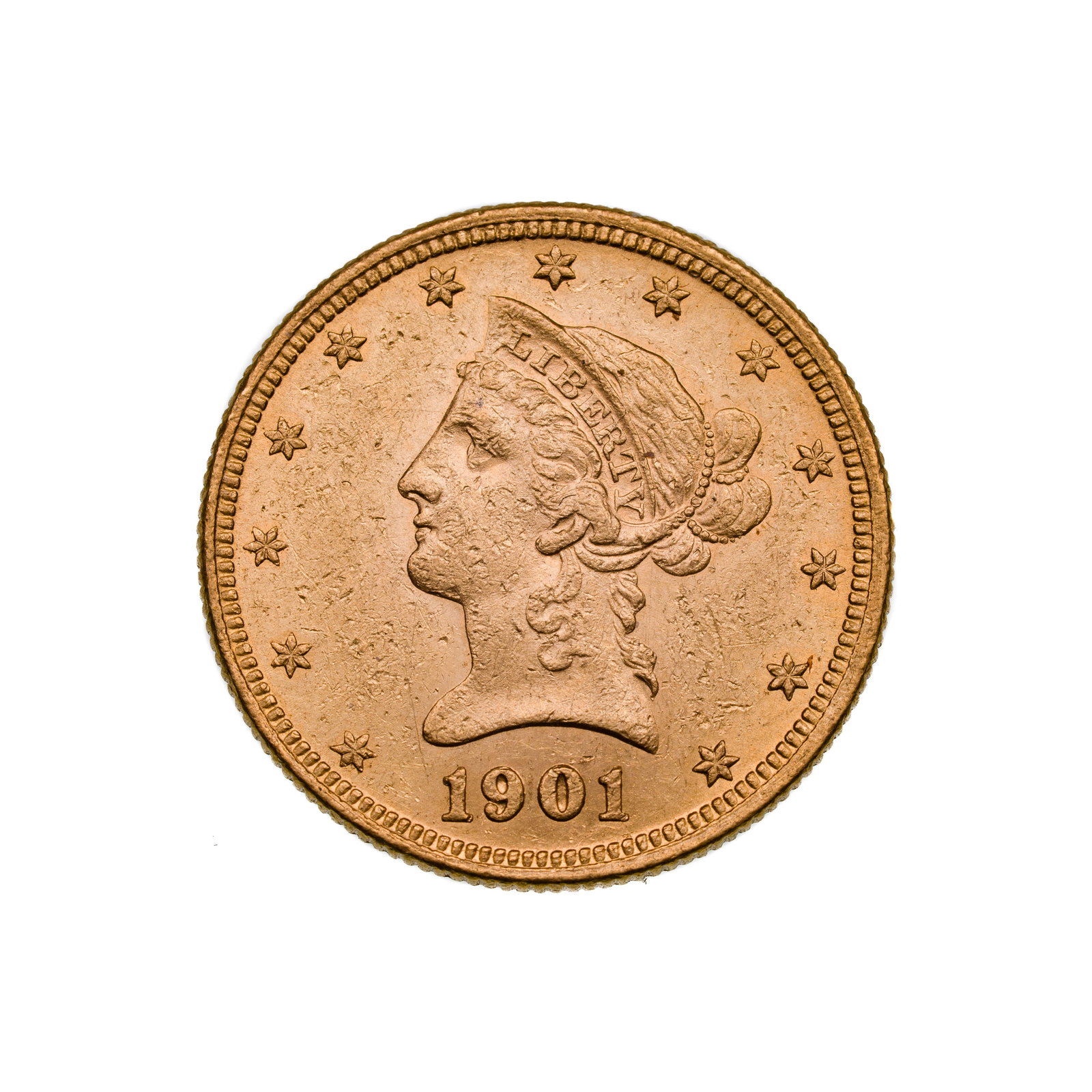 1901 $10 Eagle Gold: 1901 $10 Eagle Gold Property from: an Estate, Wilmette, Illinois Category: US Gold > $10 Gold Estimated Sale Time: 4:23 pm CST Shipping Status: Shipping Quote Download High Resolution