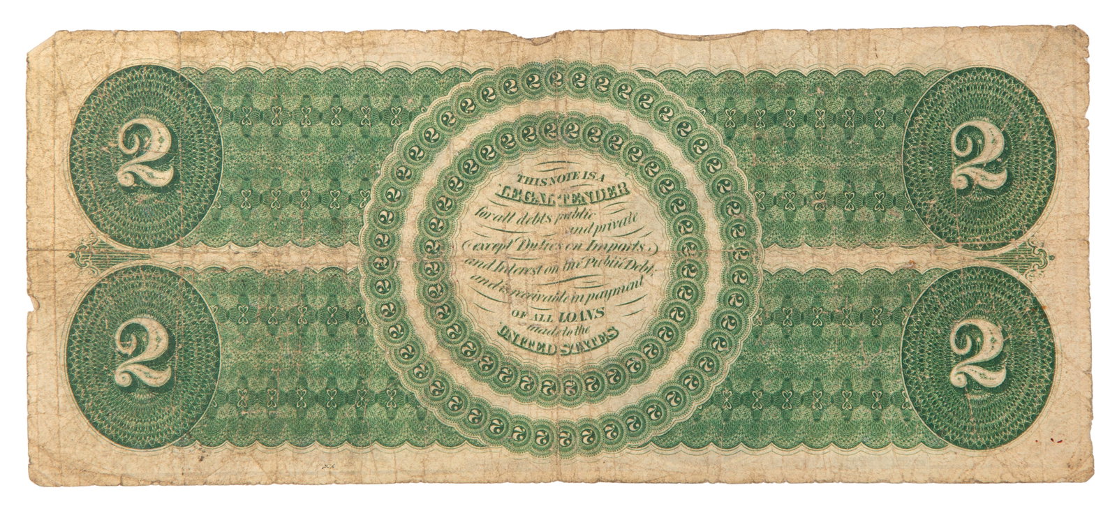 US 1862 $2 Large Note - 2