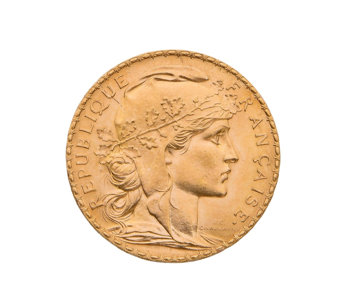 France: 1911 20-Francs Gold: France: 1911 20-Francs Gold Ex-jewelry, 6.44 grams total weight Property from: a Private Collector, Peoria, Illinois Category: World Coins & Currency > World Coins Estimated Sale Time: