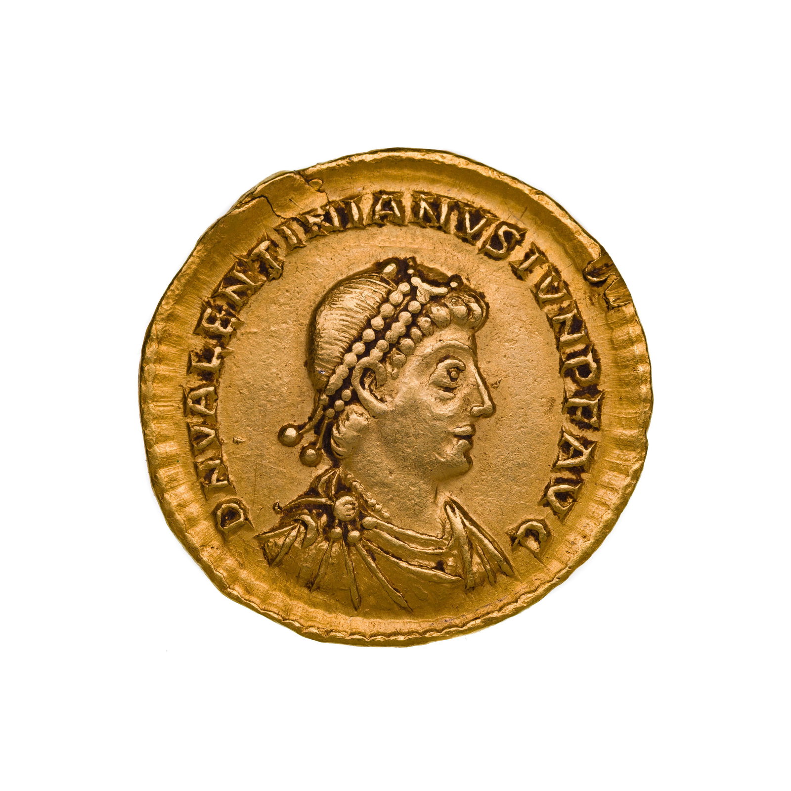Roman Valentinian II Gold Solidus c.390: Roman Valentinian II Gold Solidus c.390 XRF tested as 24k gold Property from: an Estate, Wilmette, Illinois Category: Ancient Coins > Ancient Coins Estimated Sale Time: 4:52 pm CST 
