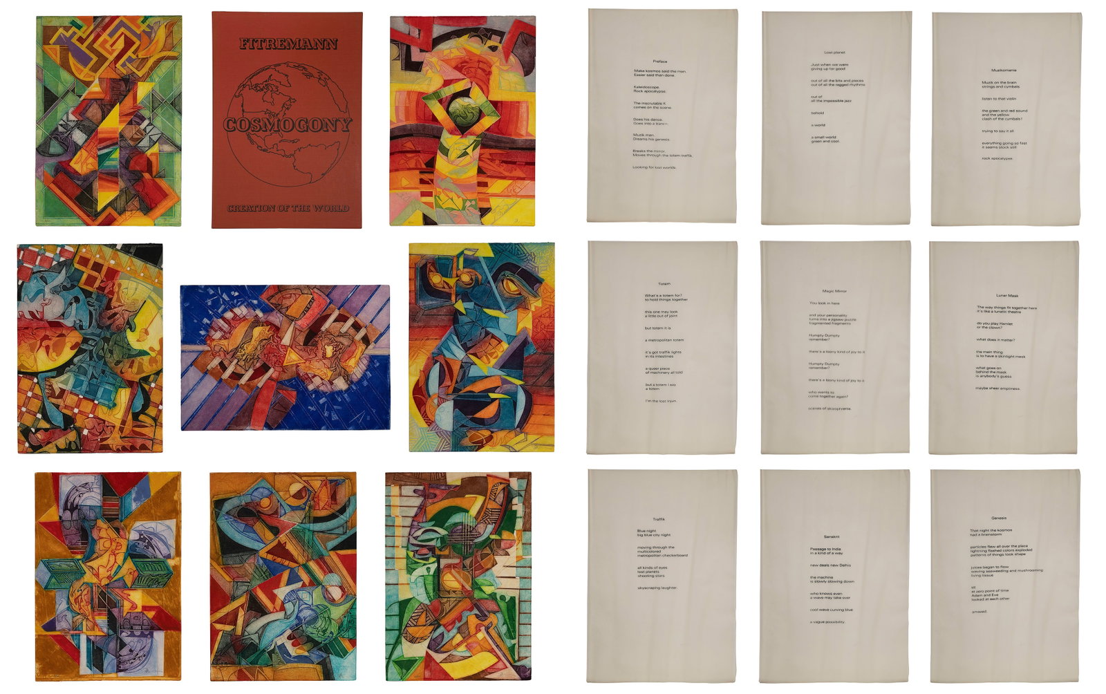 Gerard Fitremann (French, b.1946) 'Cosmogony' Etching Portfolio (1 of 3)