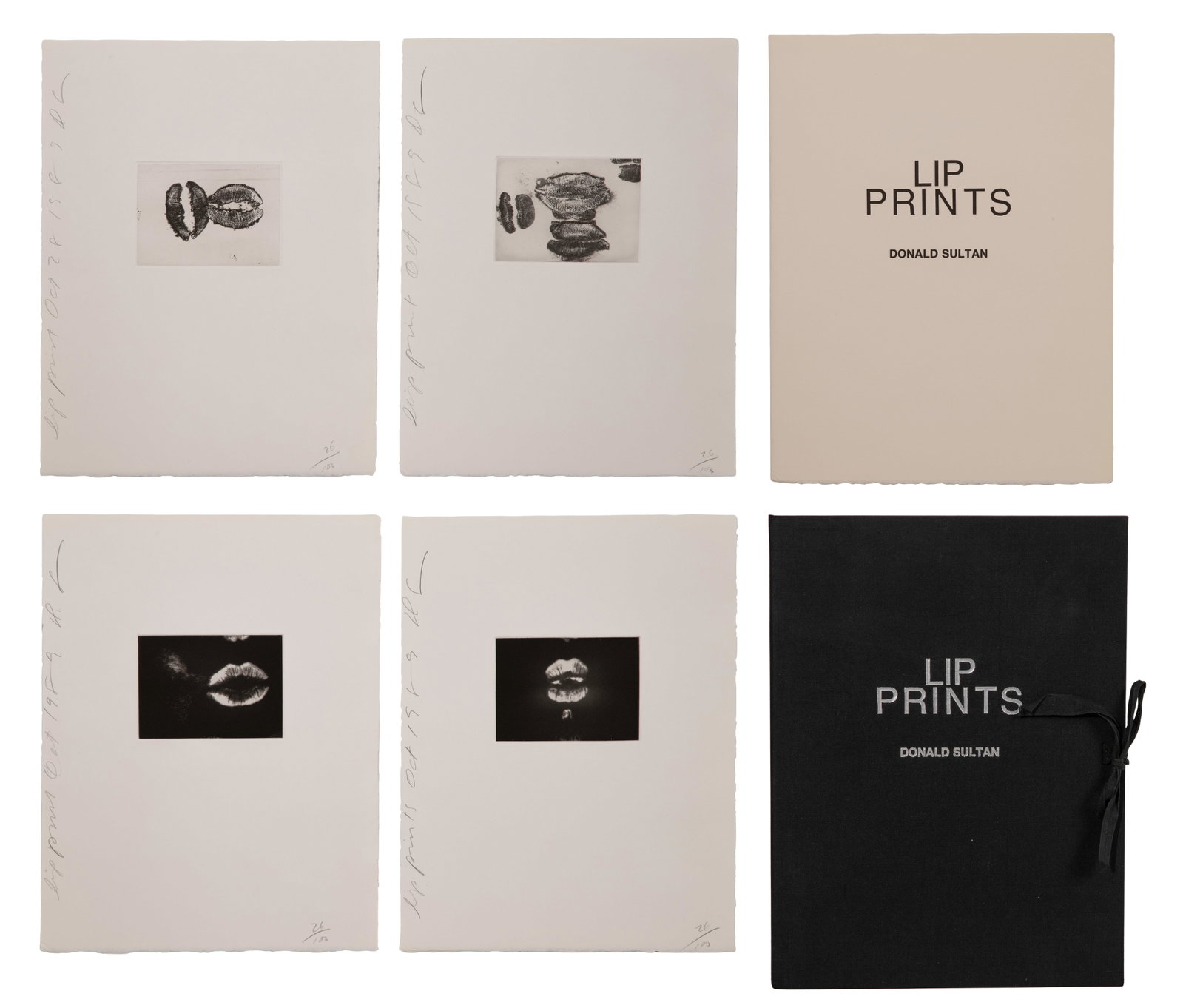 Donald Sultan (American, b.1953) 'Lip Prints' Aquatint Portfolio (1 of 2)