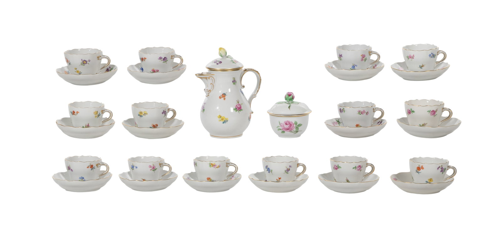 Meissen Scattered Flowers Porcelain Tea Service (1 of 2)