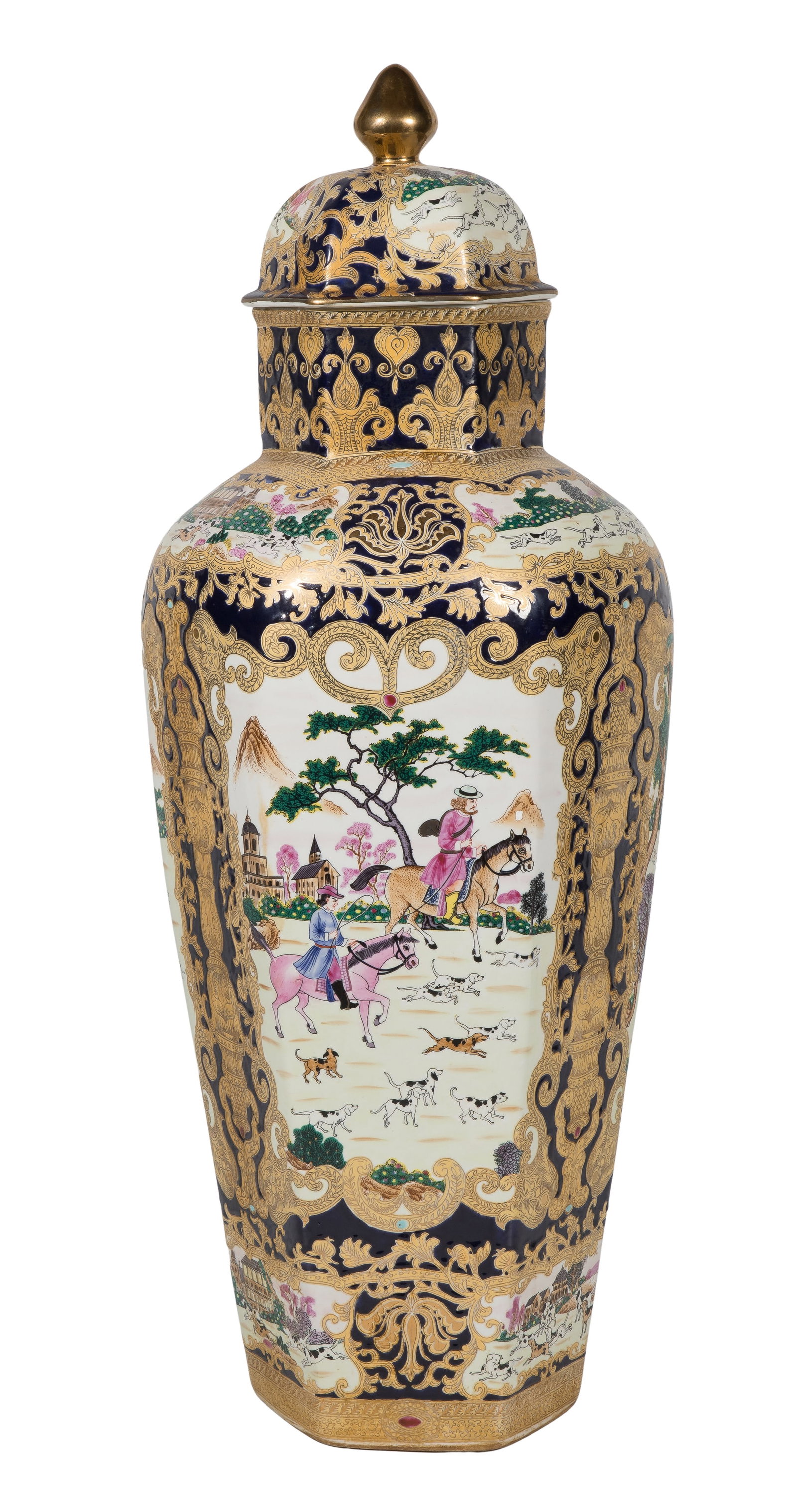 Chinese Export Lidded Urn (1 of 3)