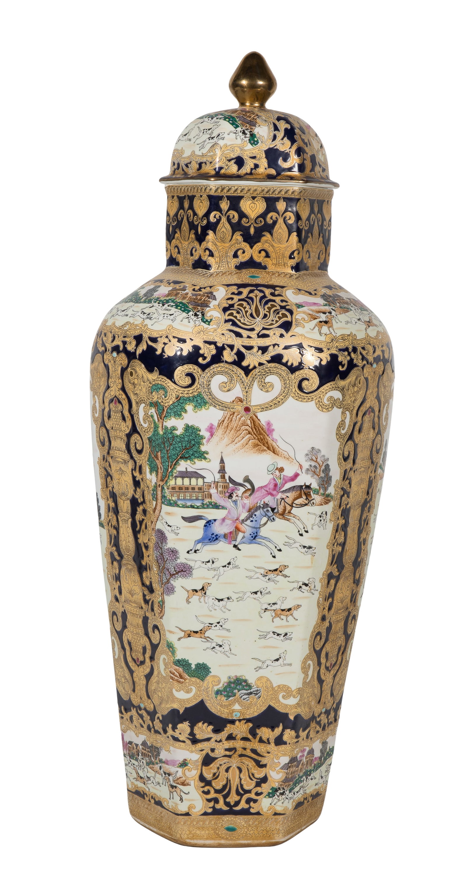 Chinese Export Lidded Urn - 2