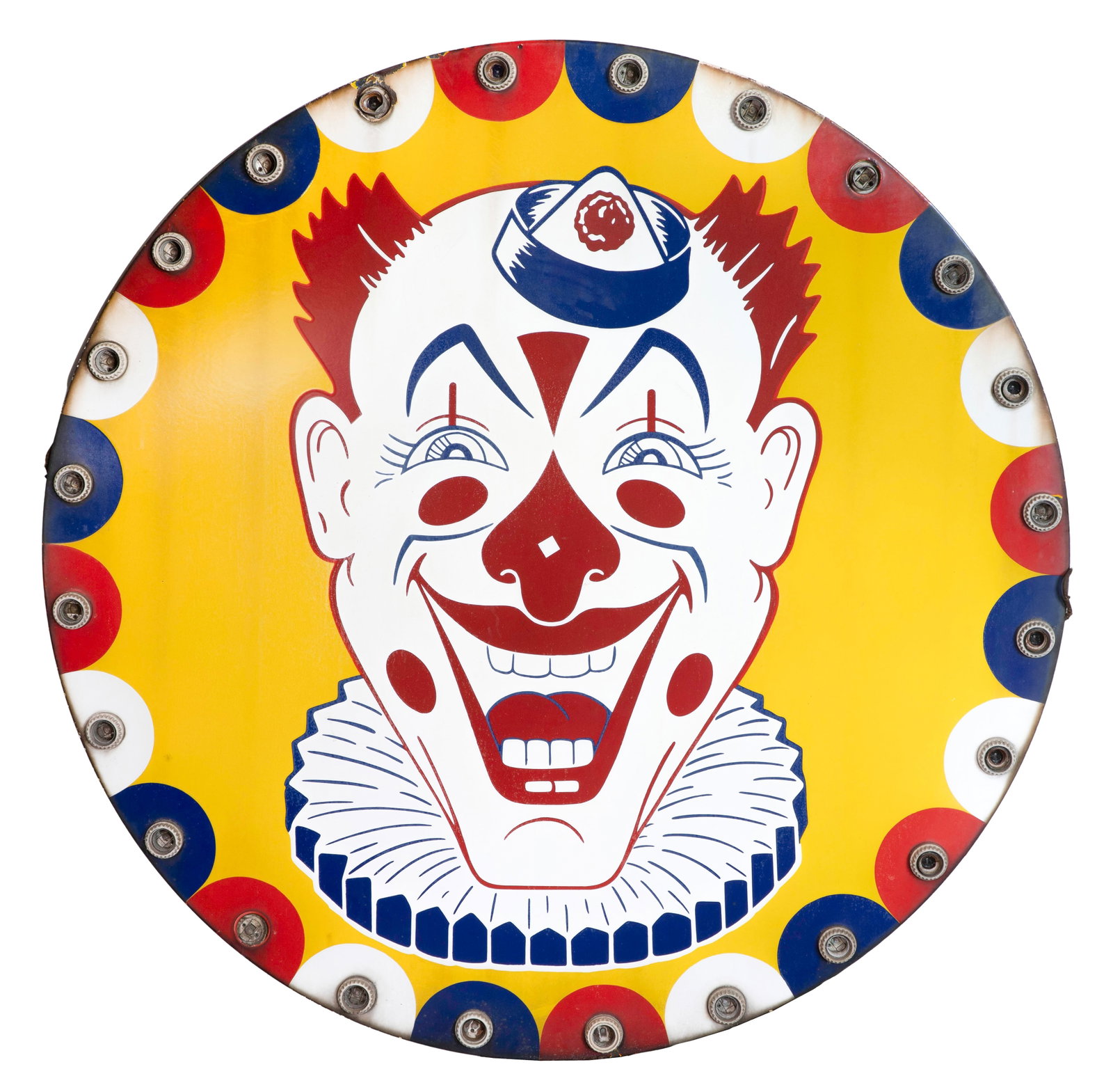 Fairyland Amusement Park Entrance Enameled Clown Sign (1 of 6)