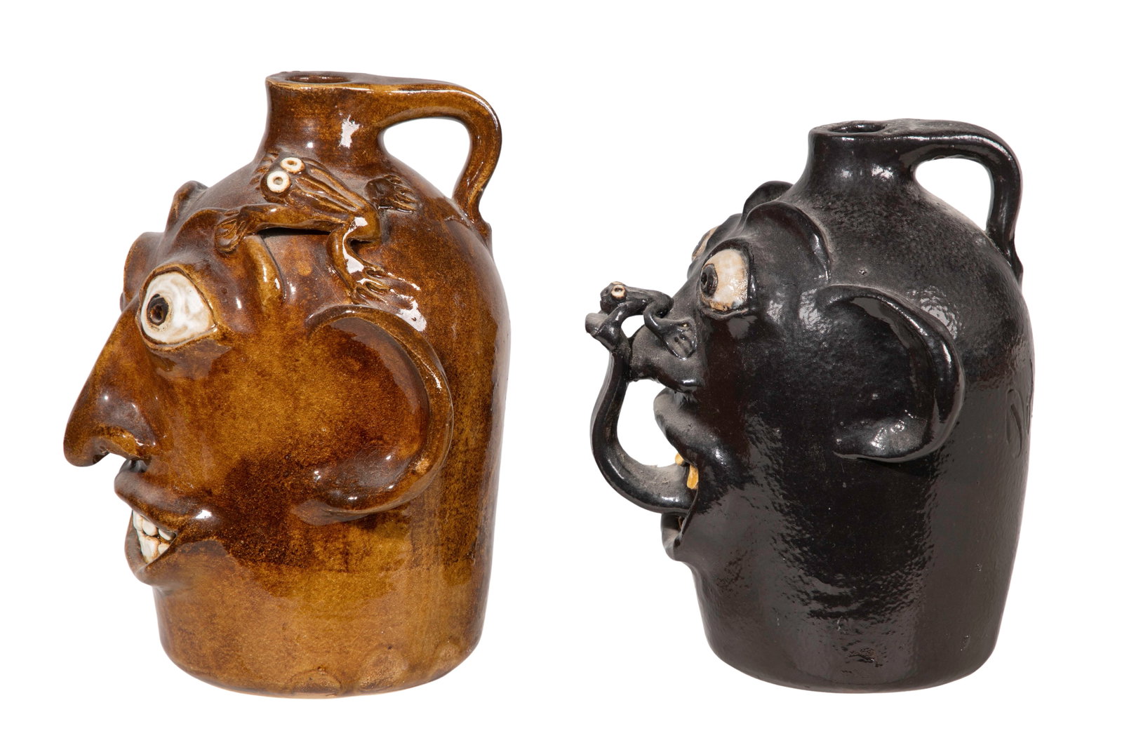 Robert Jackson Ugly Face Pottery Jugs - 2