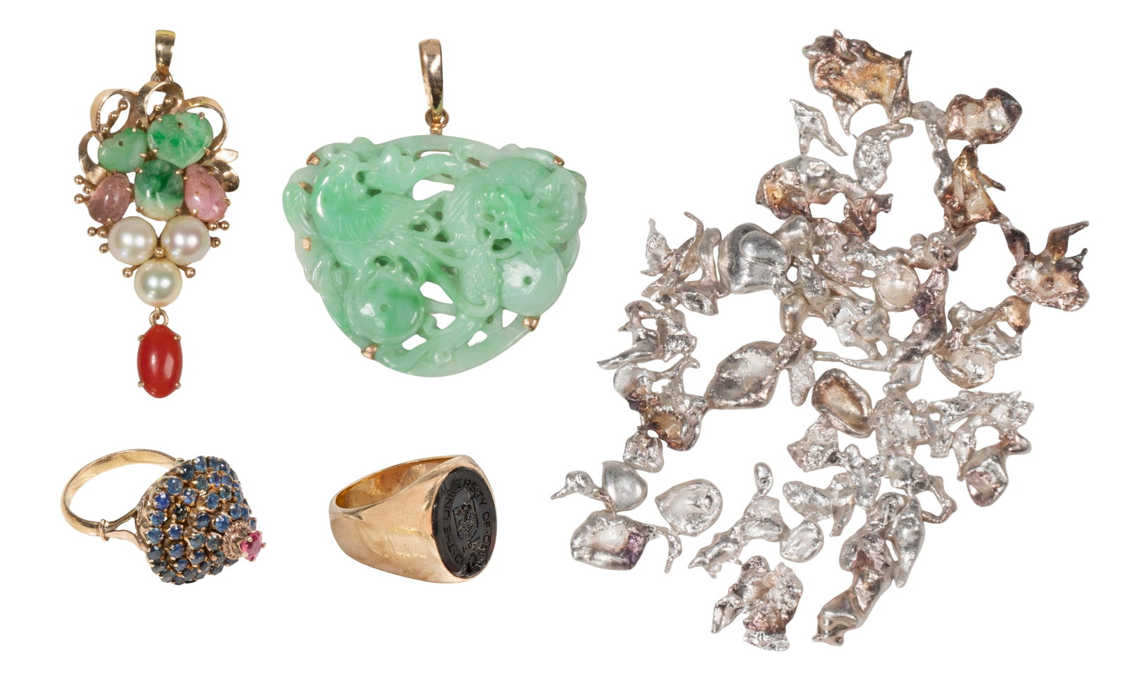 Gold Jewelry and Silver Nugget Assortment (1 of 1)