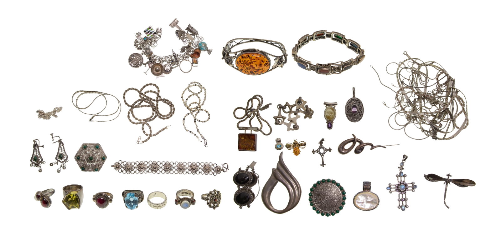 Sterling Silver and European Silver Jewelry Assortment (1 of 1)
