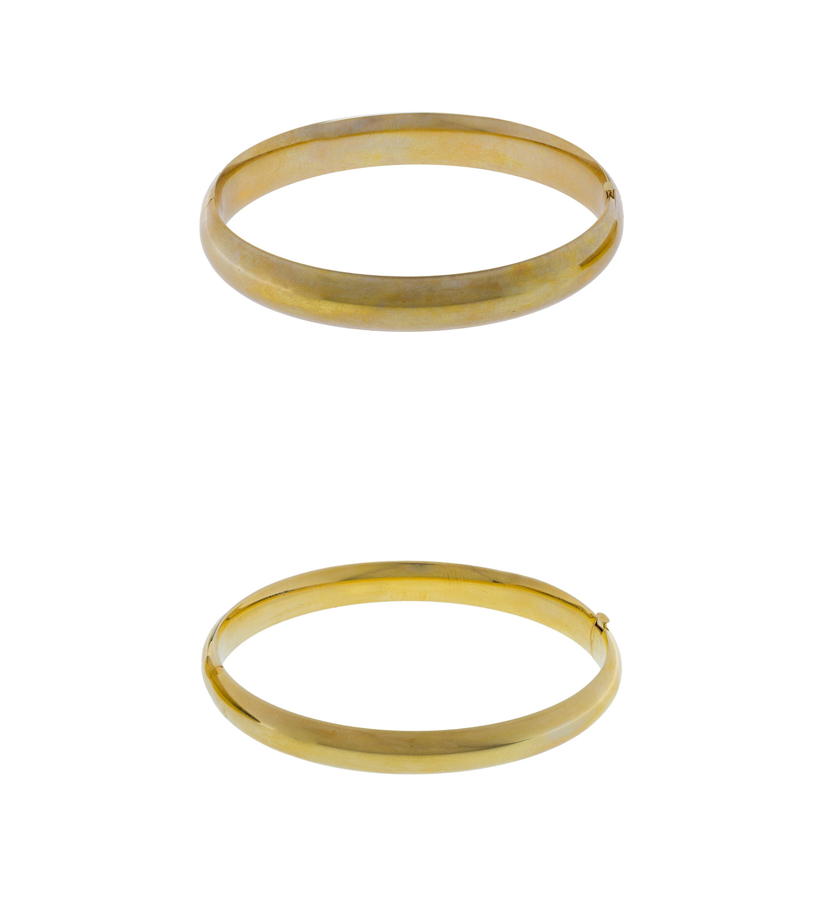 14k Yellow Gold Hinged Bangle Bracelets (1 of 2)