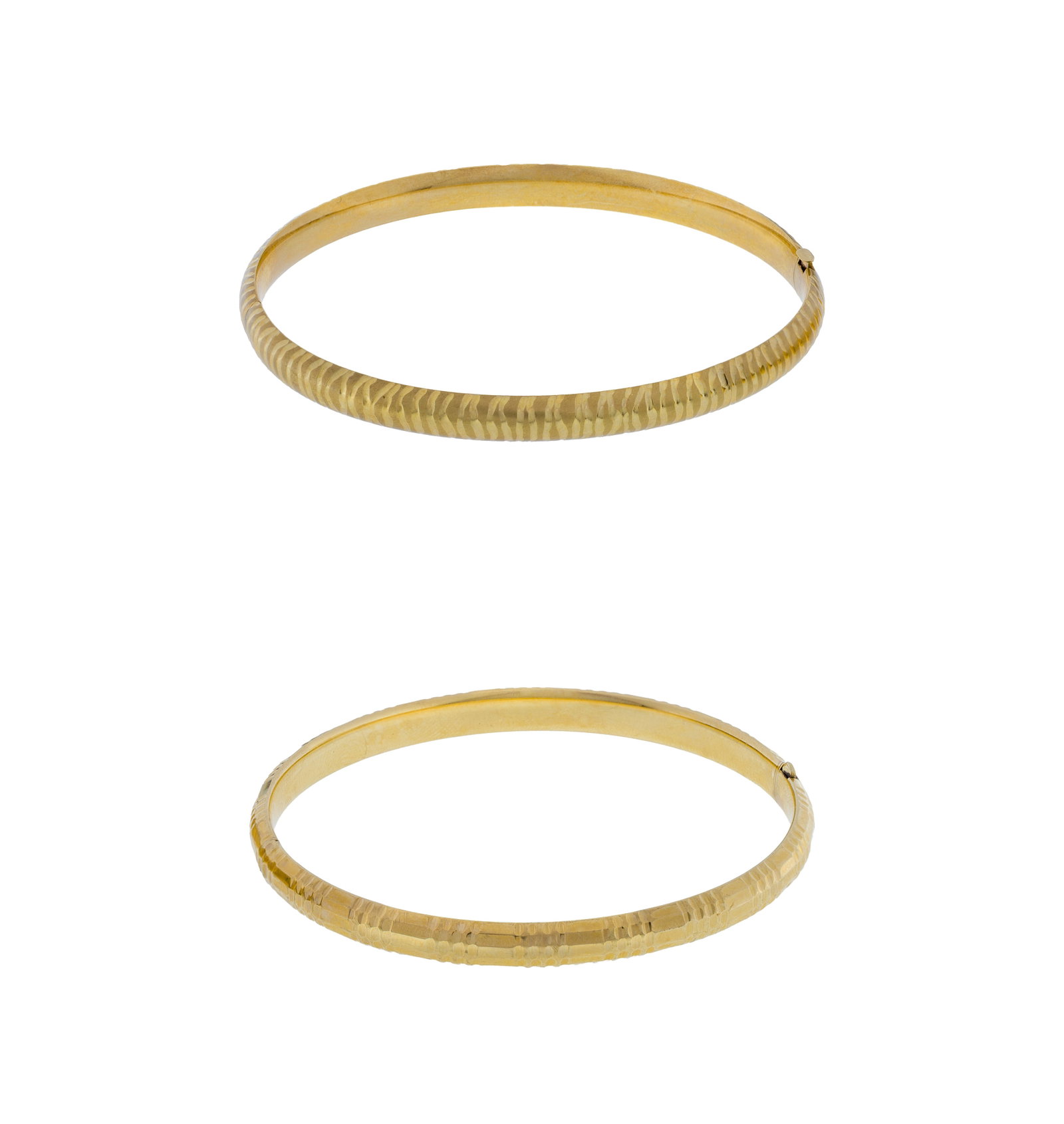 14k Yellow Gold Hinged Bangle Bracelets (1 of 2)