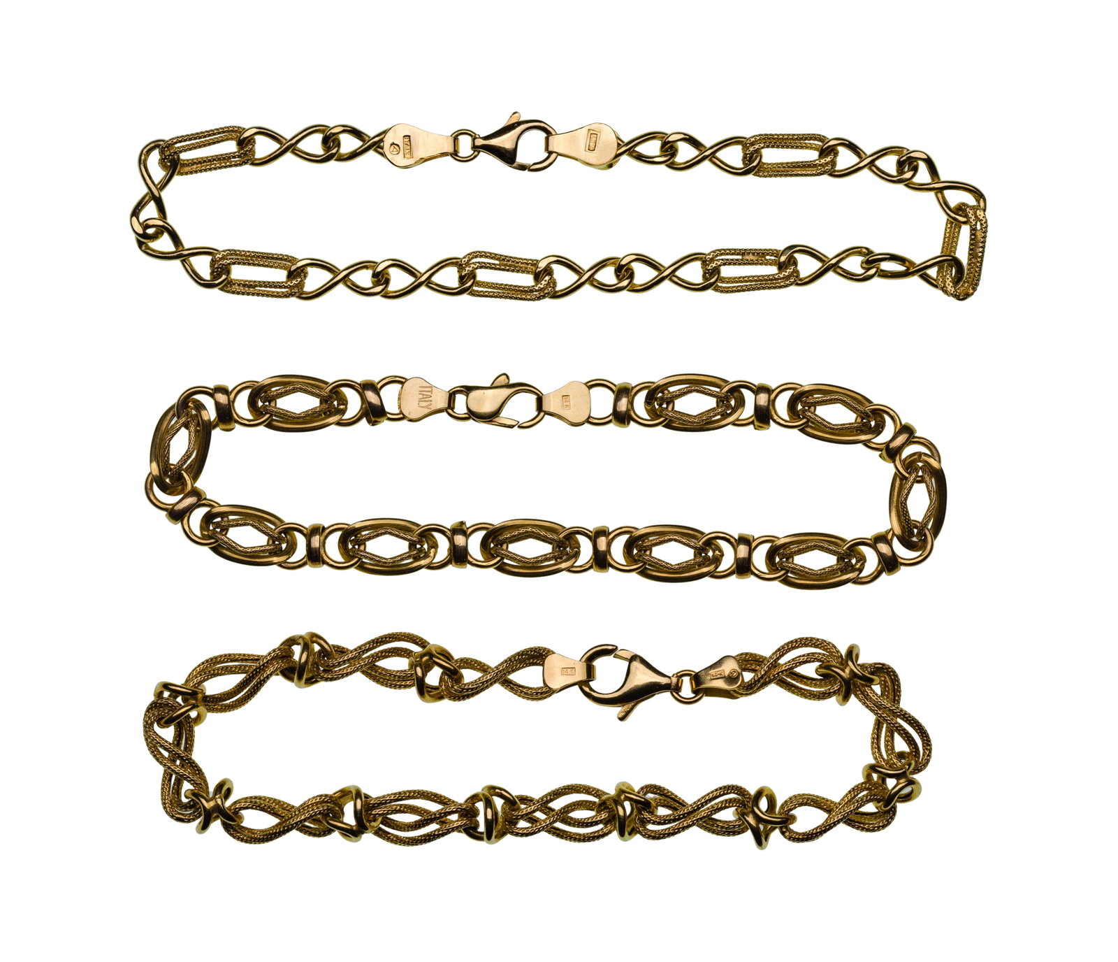 18k and 14k Yellow Gold Bracelet Assortment (1 of 2)
