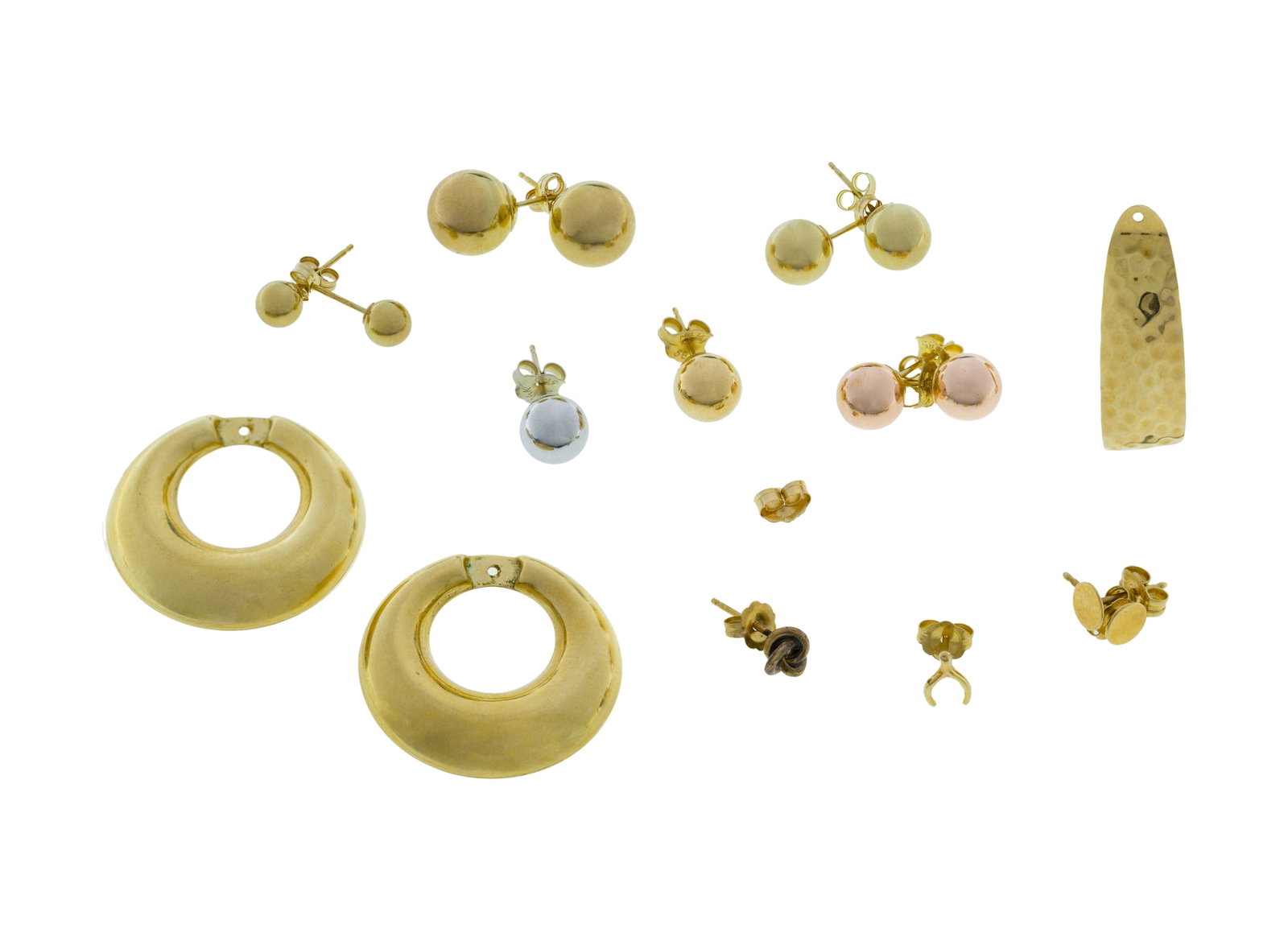 14k Yellow and White Gold Earring and Jacket Assortment (1 of 1)
