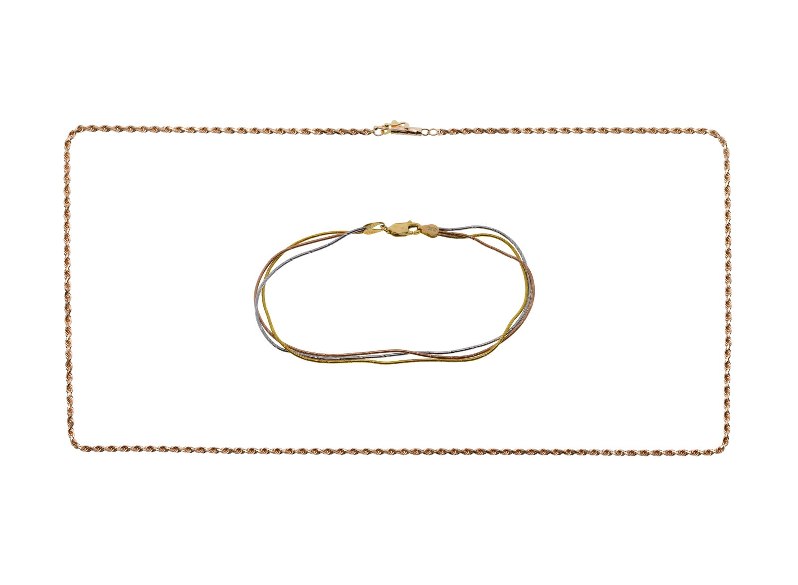 14k Gold Necklace and Bracelet (1 of 1)
