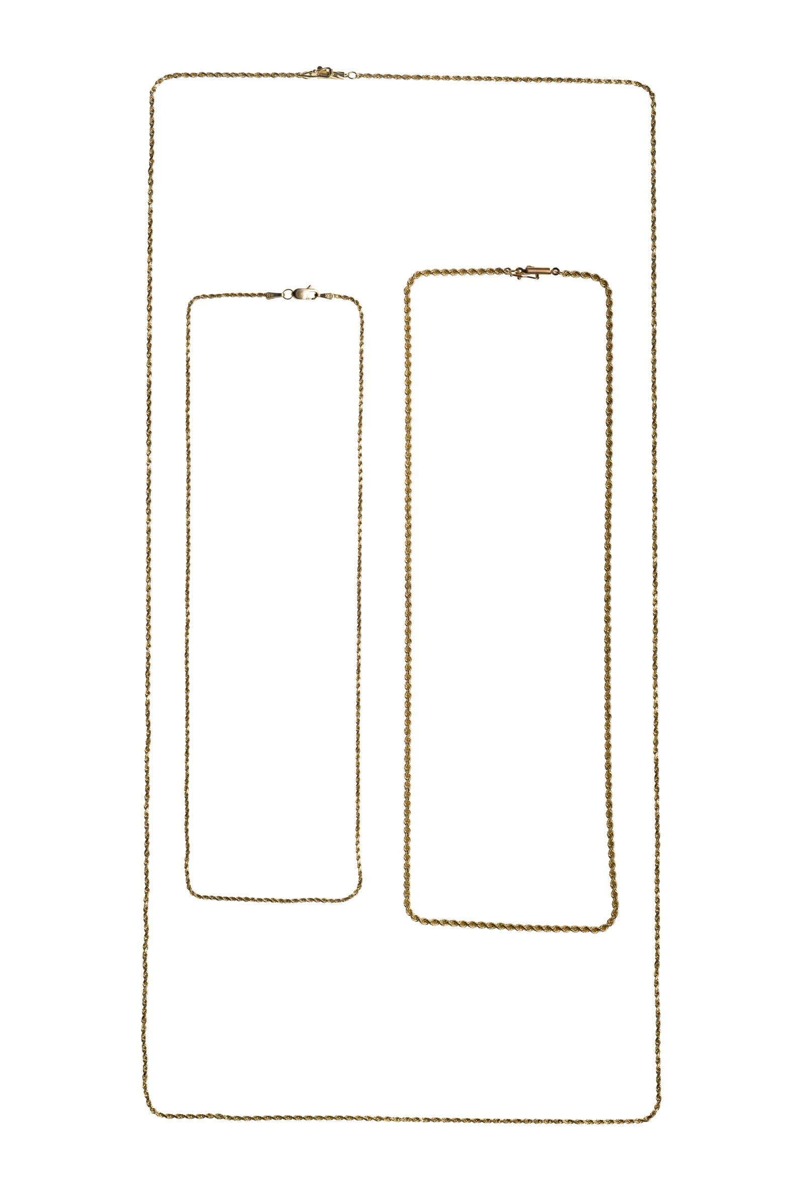 14k Yellow Gold Twisted Rope Necklace Assortment (1 of 2)