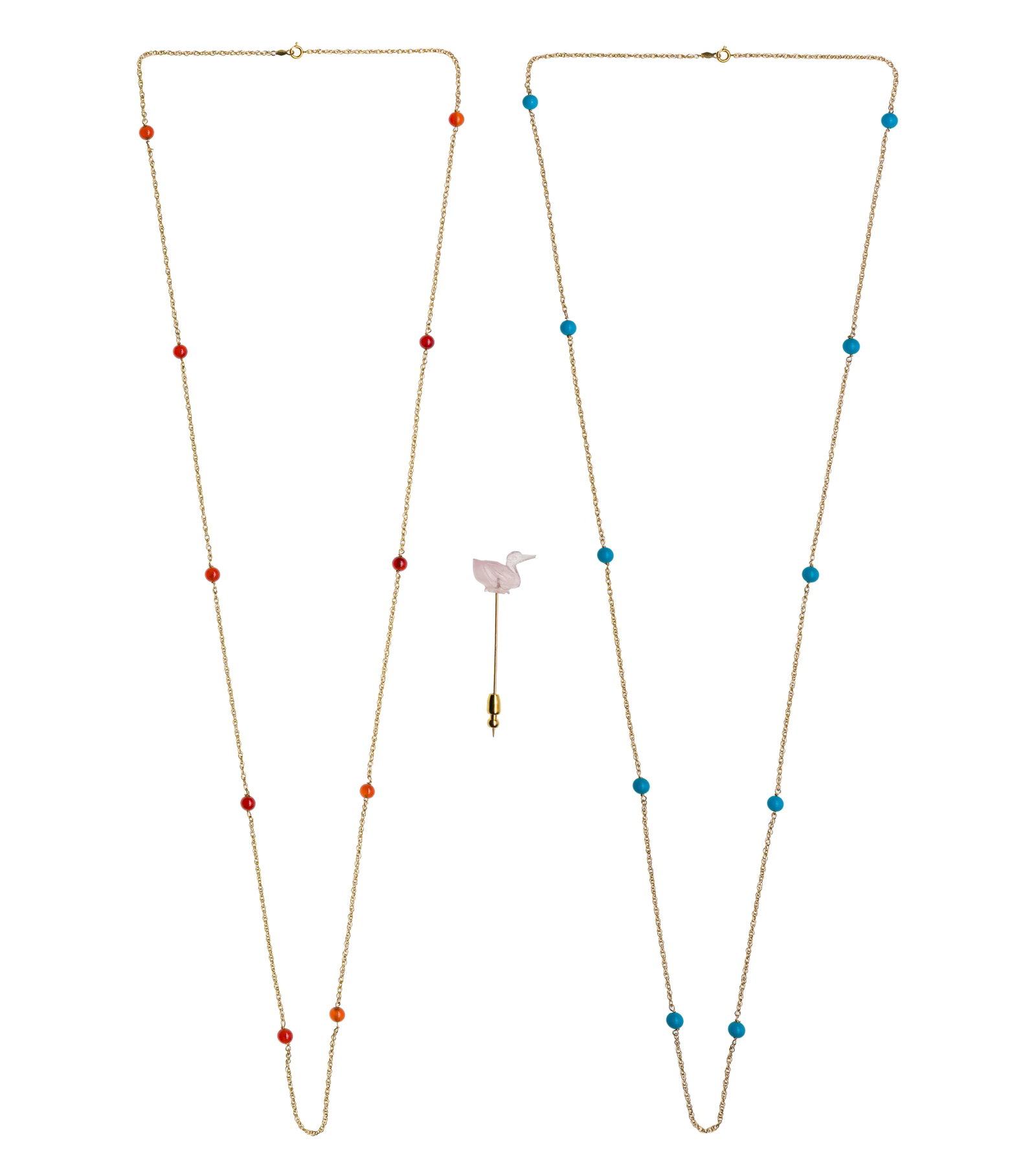 14k Yellow Gold and Gemstone Necklaces (1 of 2)