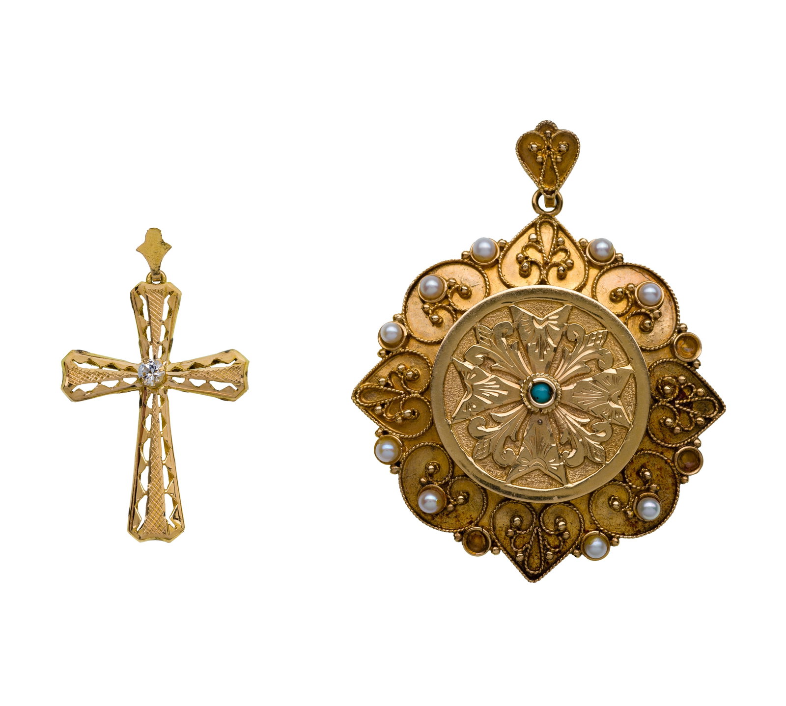 18k Yellow Gold Pendants (1 of 2)