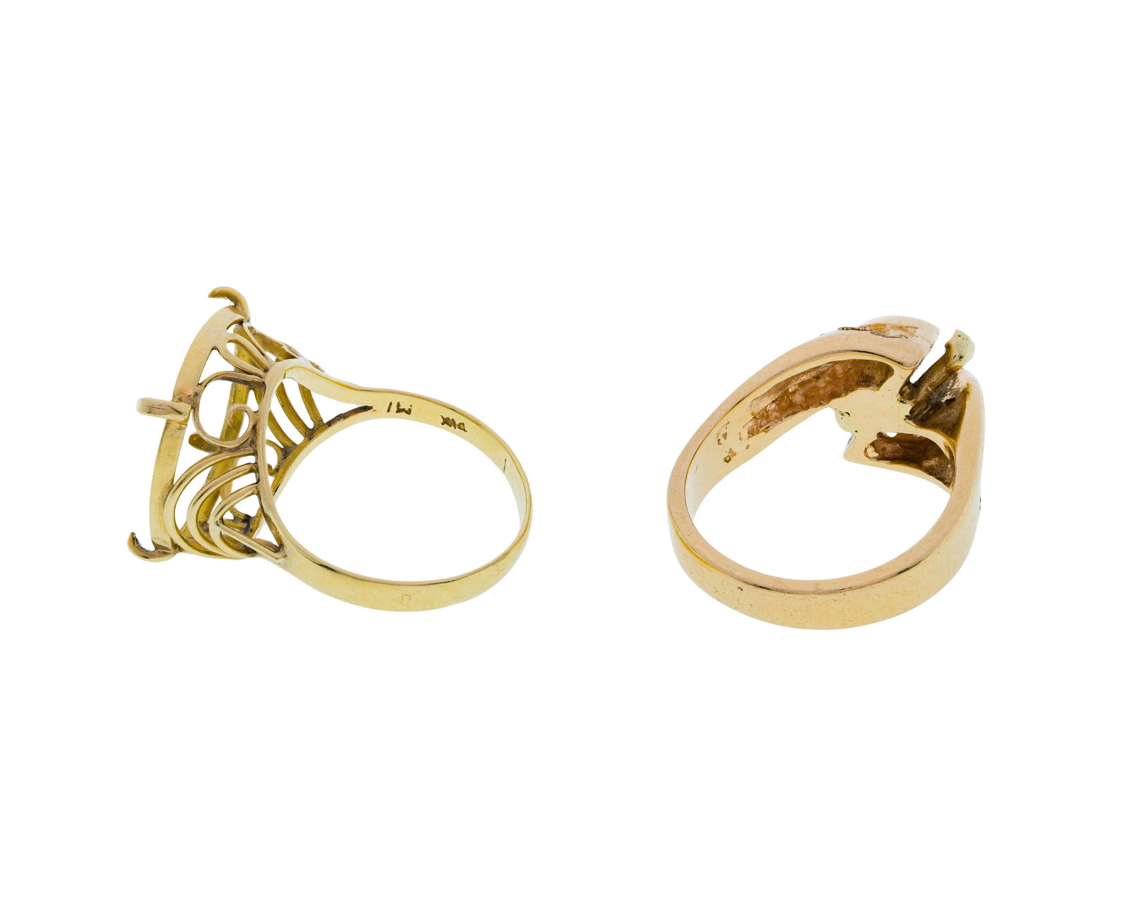 14k Yellow Gold Ring Settings - 2