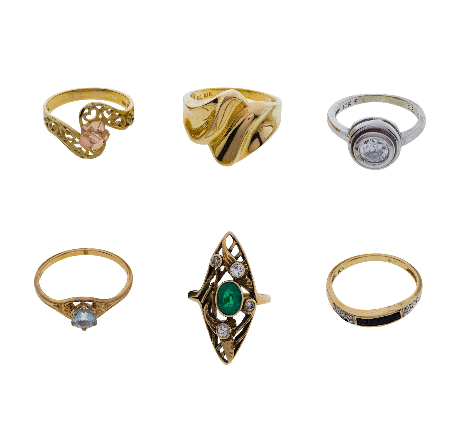 10k Gold Ring Assortment (1 of 2)