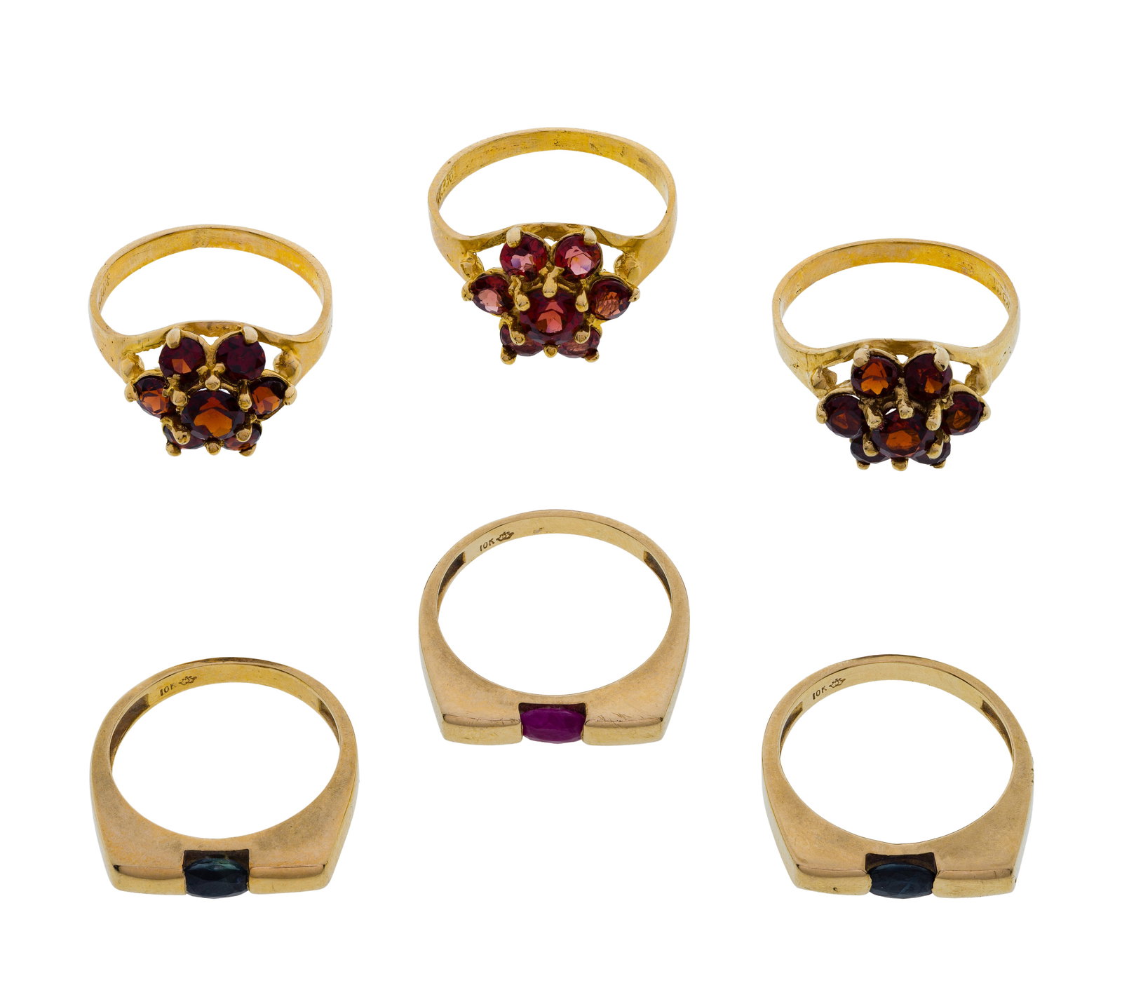10k Yellow Gold and Gemstone Ring Assortment (1 of 2)