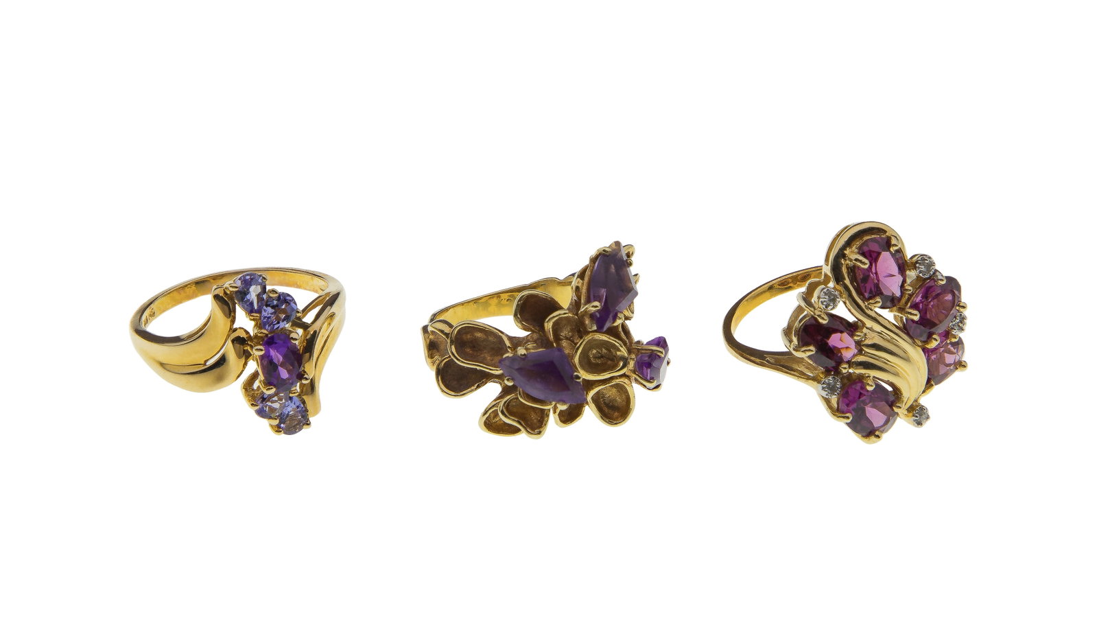 14k Yellow Gold and Gemstone Ring Assortment (1 of 2)