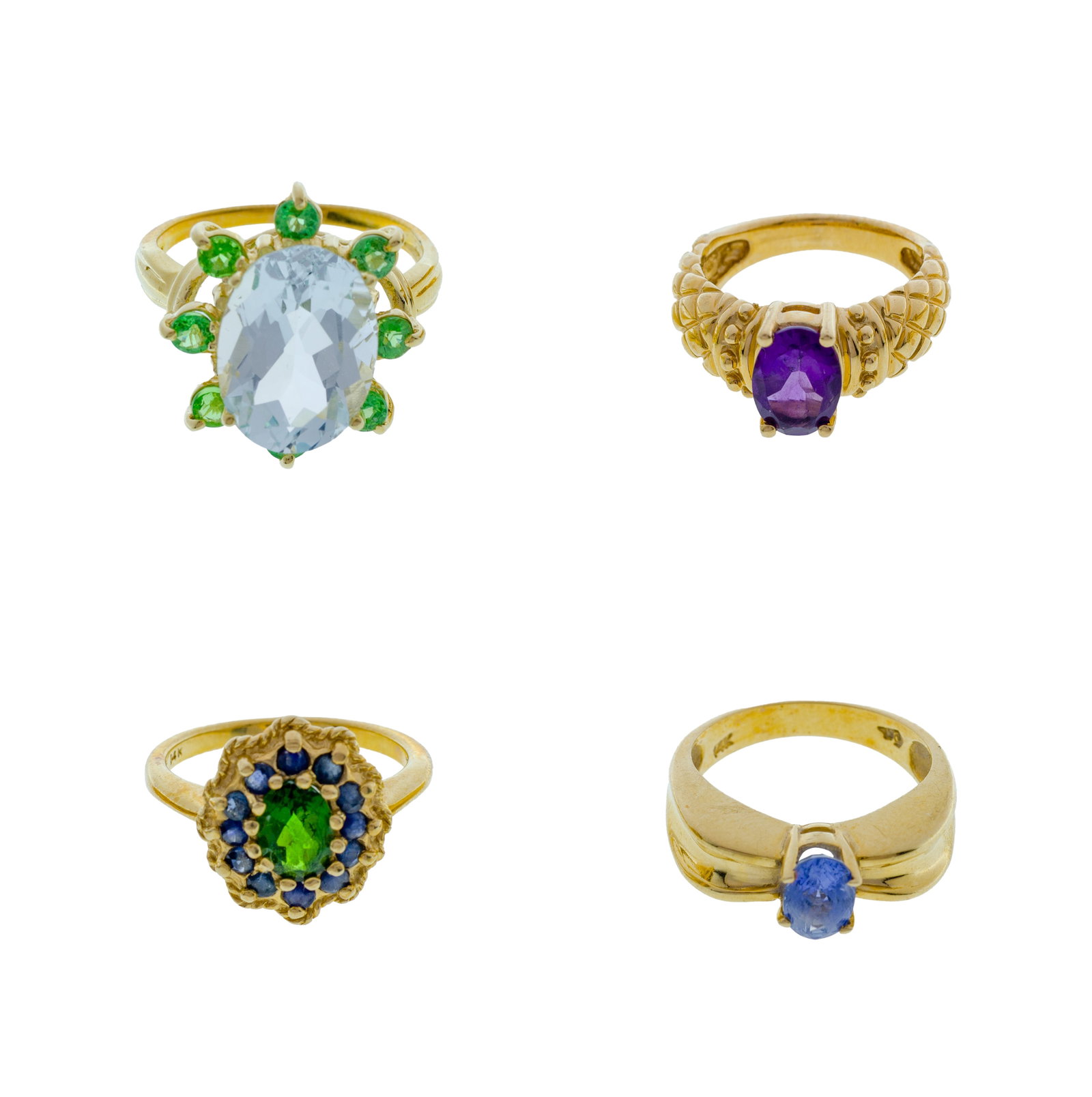 14k Yellow Gold and Gemstone Ring Assortment (1 of 2)