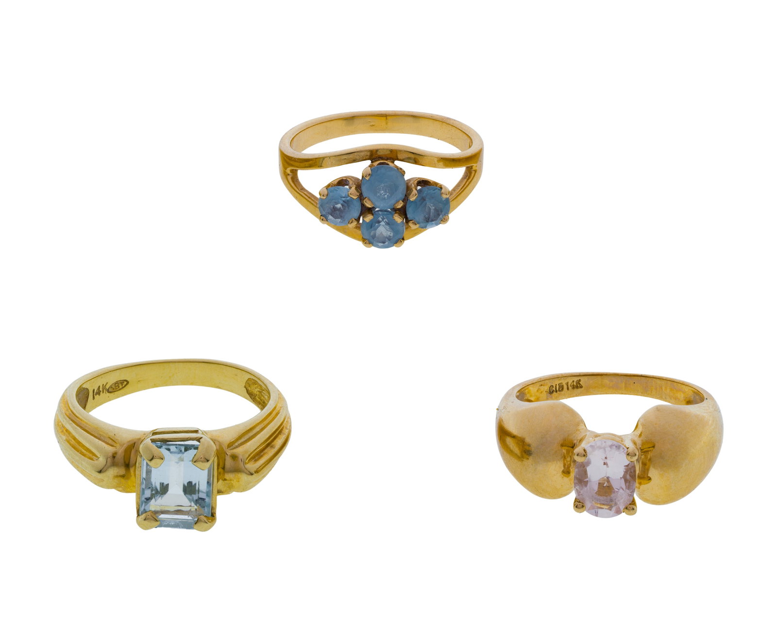 14k Yellow Gold and Gemstone Ring Assortment (1 of 2)