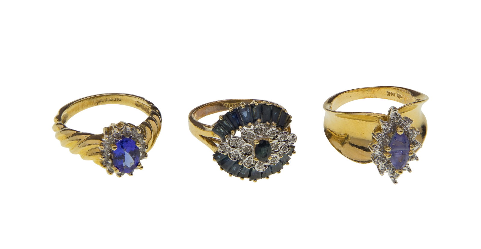 14k Yellow Gold, Gemstone and Diamond Ring Assortment (1 of 2)