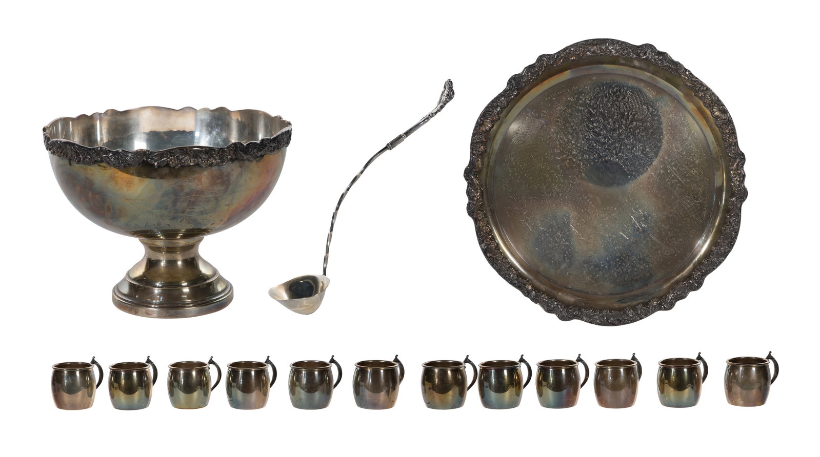 F. B. Rogers Silverplate Punch Bowl Set (1 of 2)