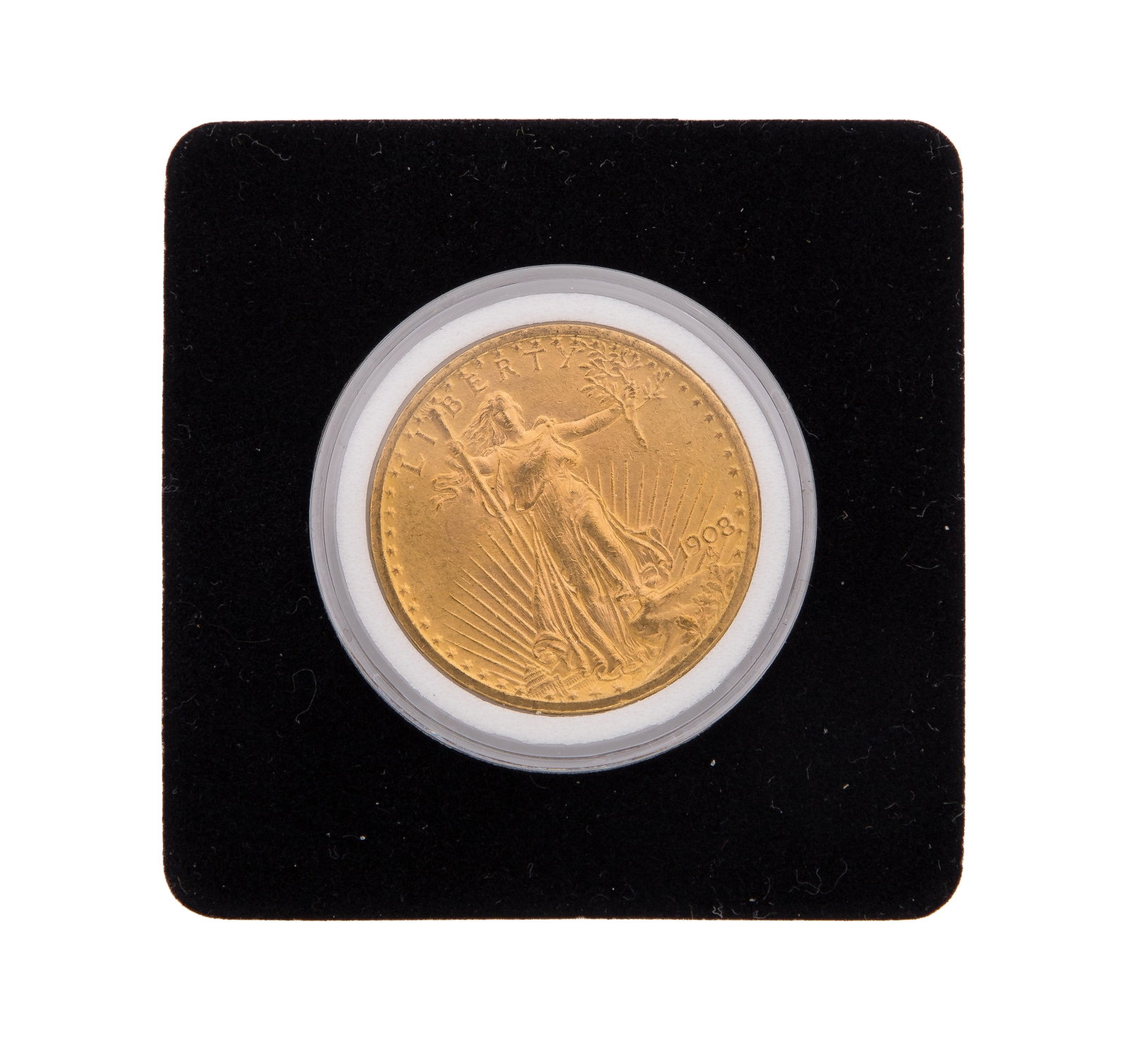1908 $20 Saint Gaudens Double Eagle Gold Coin: 1908 $20 Saint Gaudens Double Eagle Gold Coin Property from: a Private Collector, Westmont, Illinois Category: US Gold > $20 Gold Estimated Sale Time: 3:18 pm CST Shipping Status: Shipping Quote