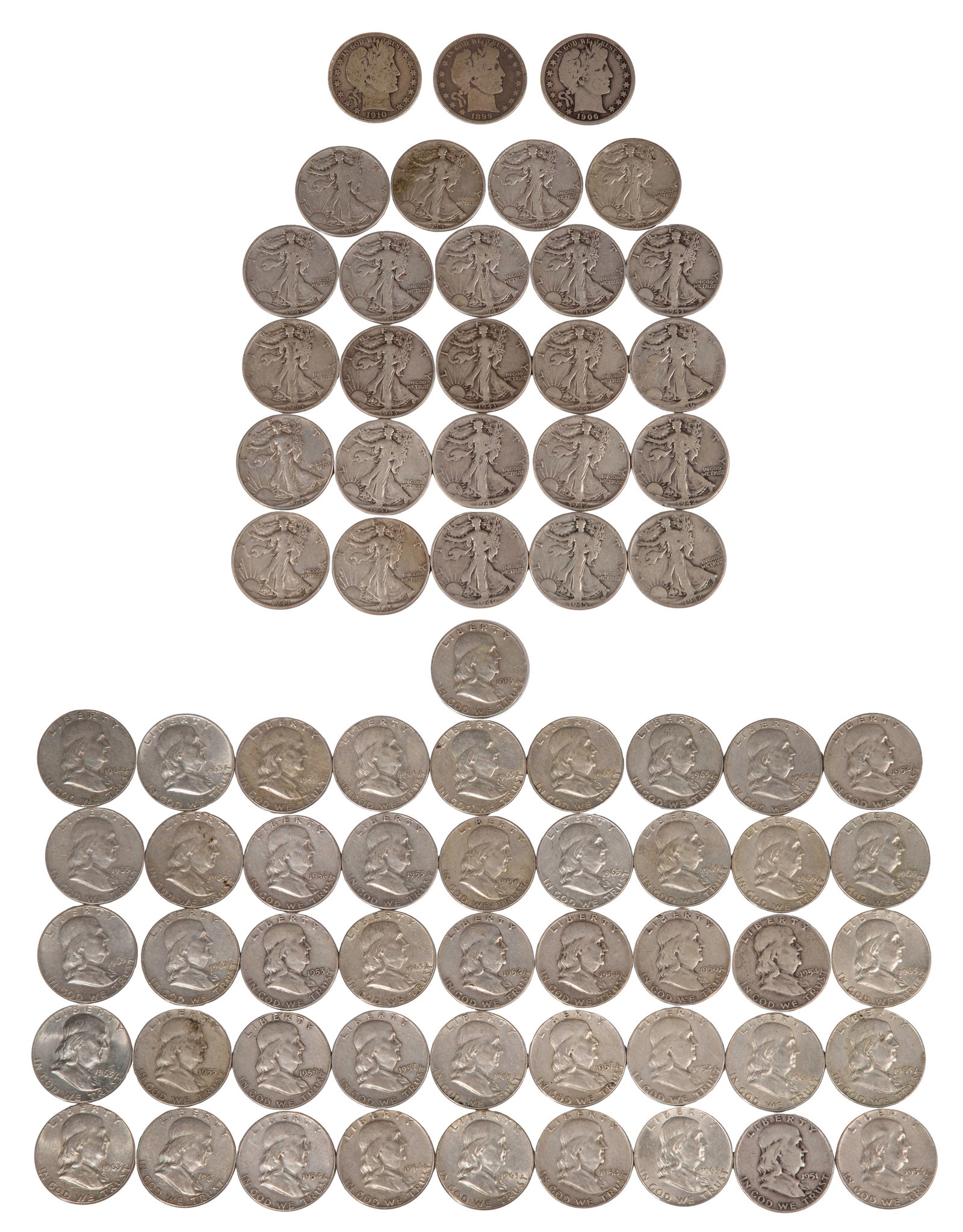 US Silver 50c Assortment (1 of 1)