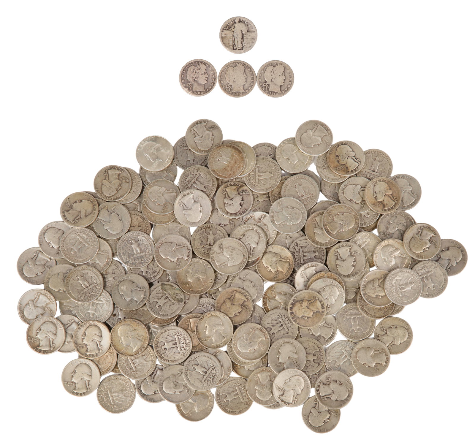 US Silver 25c Assortment (1 of 1)