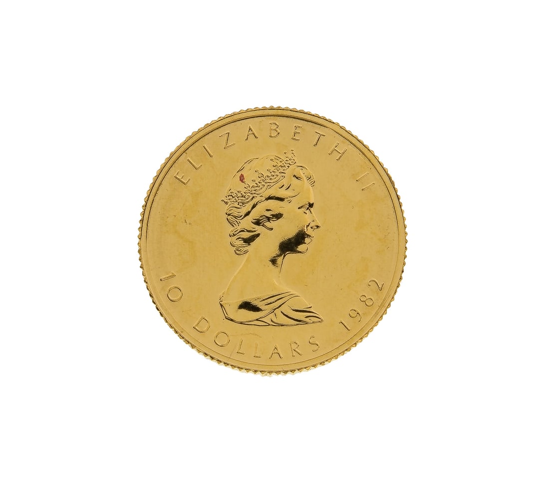 Canada: 1982 $10 Maple Leaf Gold Coin (1 of 2)