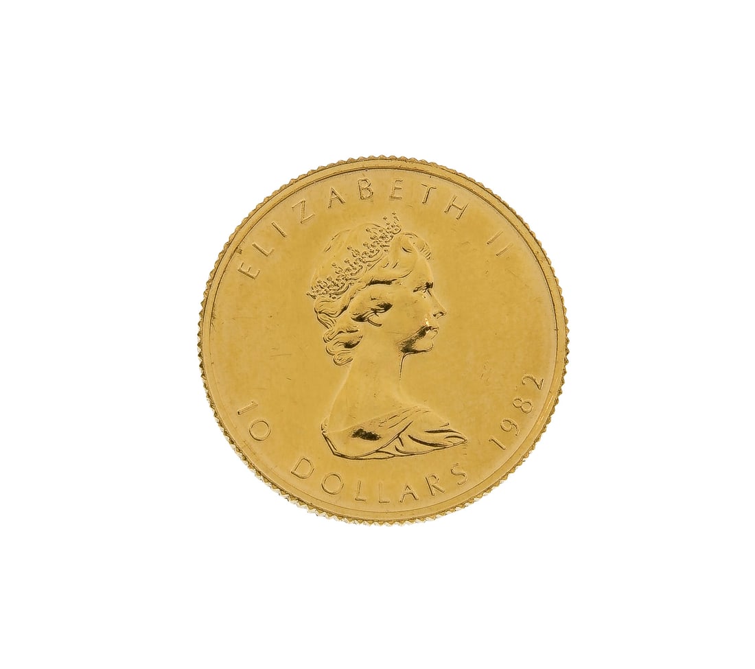 Canada: 1982 $10 Maple Leaf Gold Coin (1 of 2)