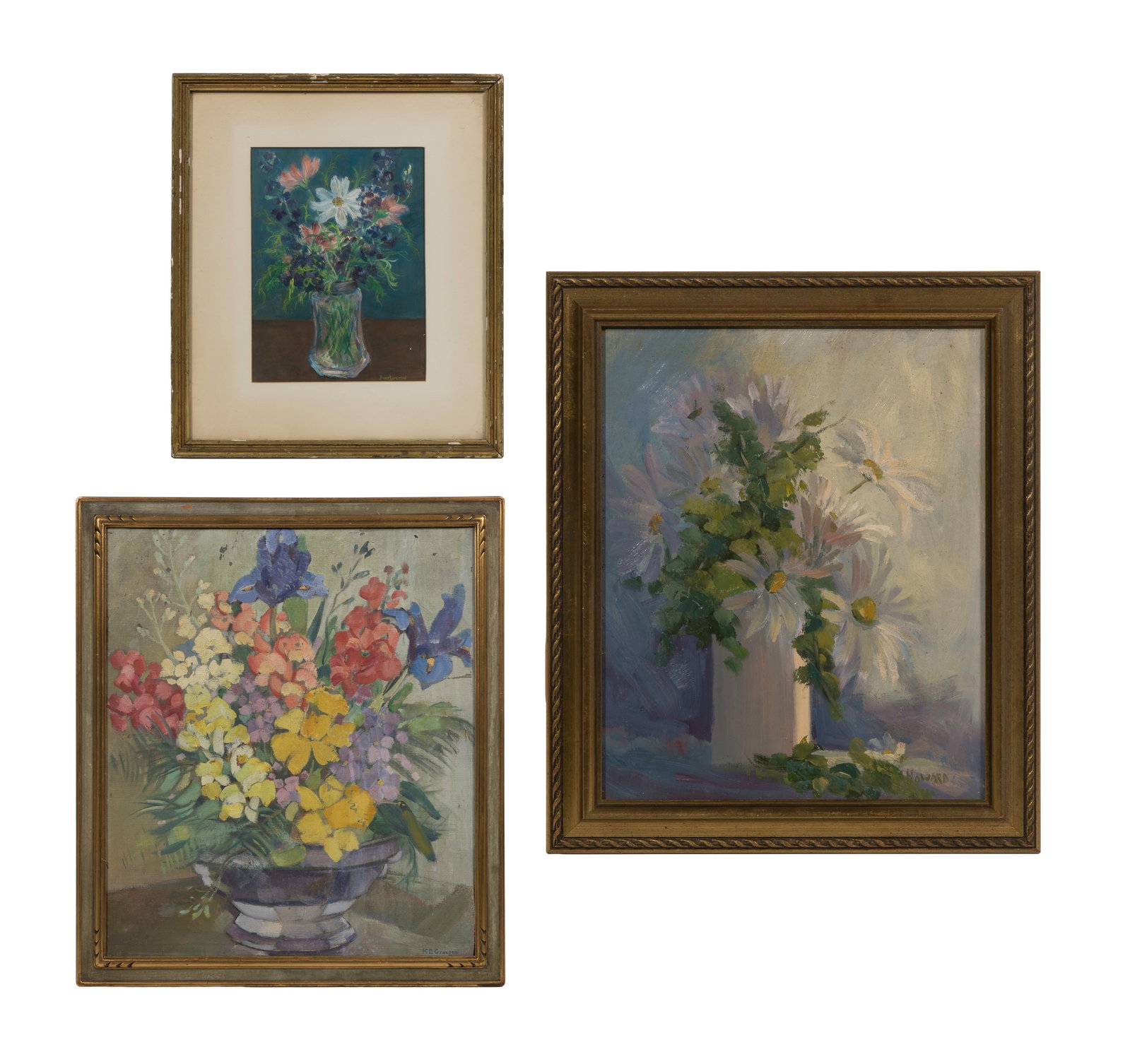 Various Artists (American, 20th Century) Floral Still Life Oils on Canvas Board (1 of 1)